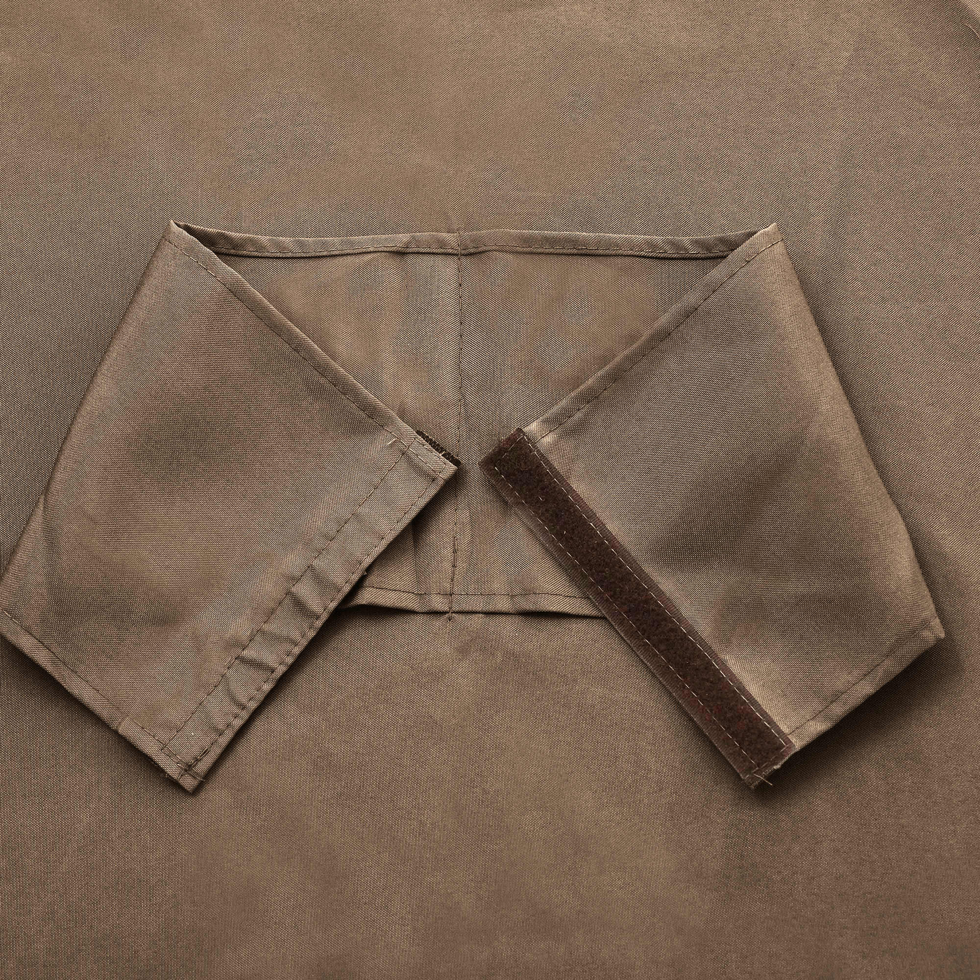 10' x 10' Universal Gazebo Sidewall Set (4 Panels) with Hooks, Brown - Image 10