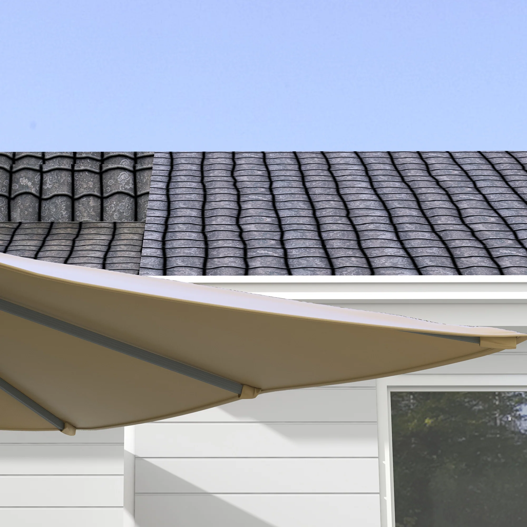 10' x 13' Cantilever Patio Umbrella with Windproof Straps, 4-Position Tilt, 360° Rotation, Khaki - Image 10