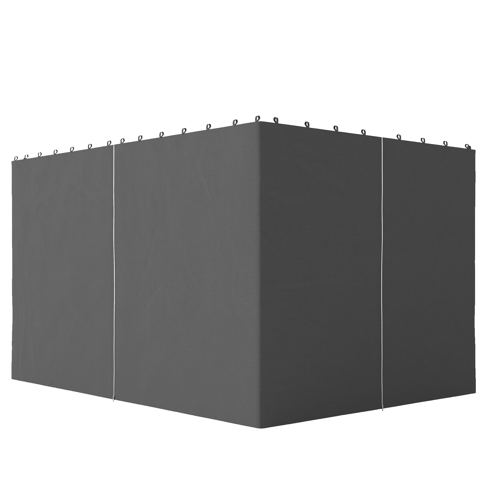 10' x 13' Universal Gazebo Sidewall Set with 4 Panels, Hooks/C-Rings Included for Pergolas & Cabanas, Light Grey - Image 12