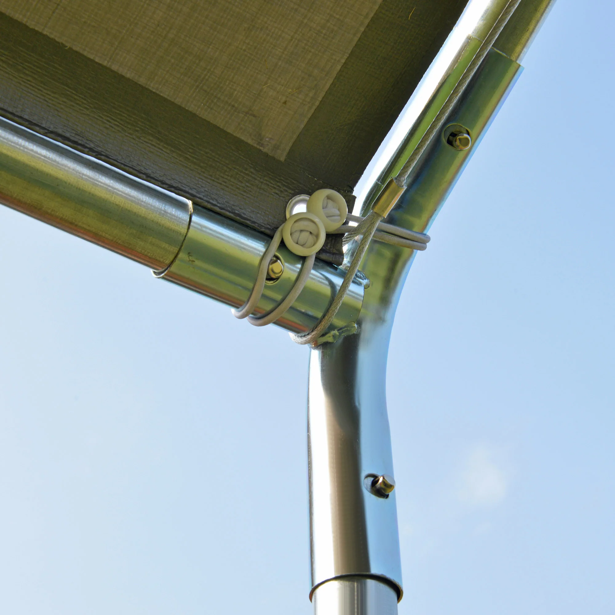 10' x 20' Galvanized Carport with Anchor Kit & Steel Cables, Grey - Image 9