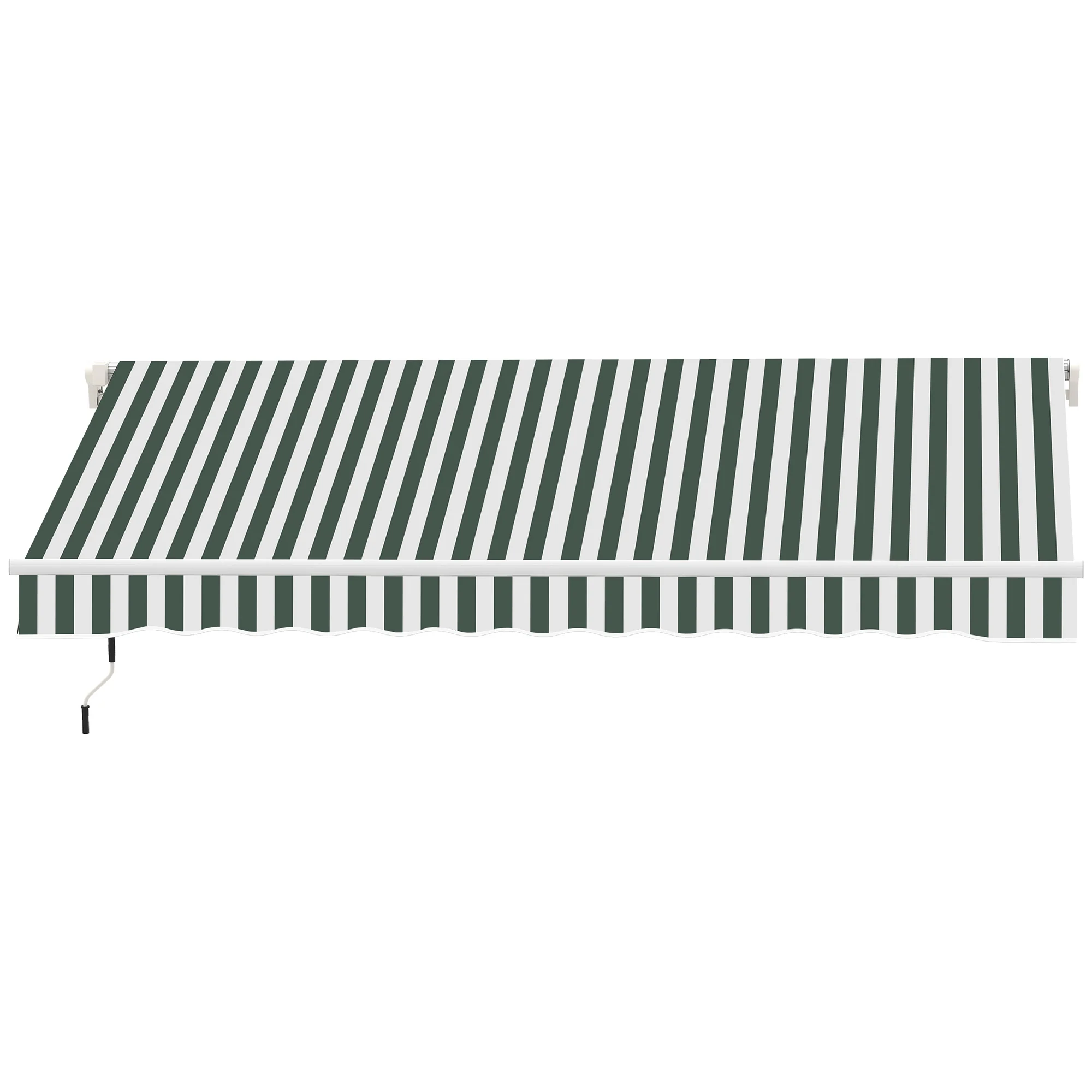 11' x 10' Retractable Awning Fabric Replacement, 280gsm UV Resistant Fabric, Green and White - Image 10