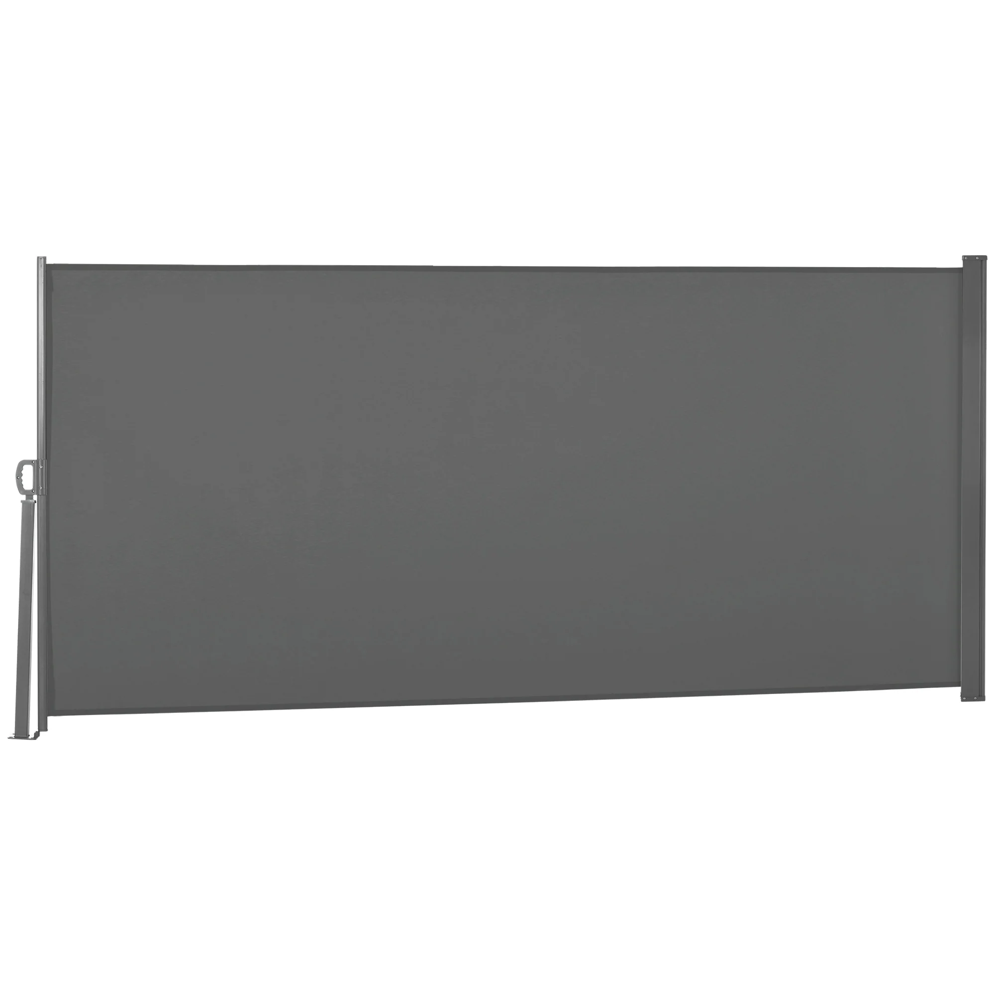 118" x 63" Retractable Side Awning with UV & Wind Protection, Light Grey - Image 2