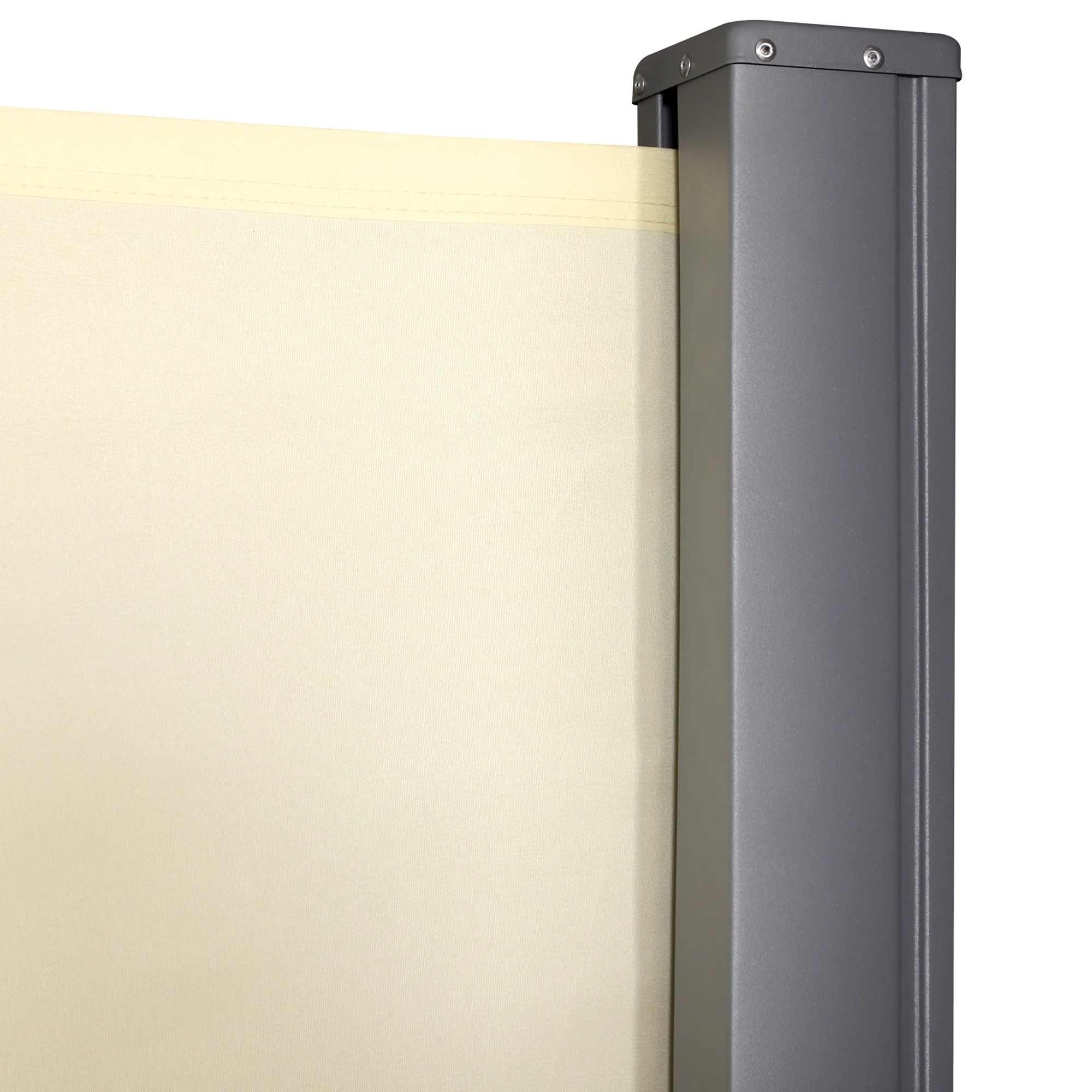 118" x 71" Retractable Side Awning with UV & Wind Protection, Cream White - Image 10
