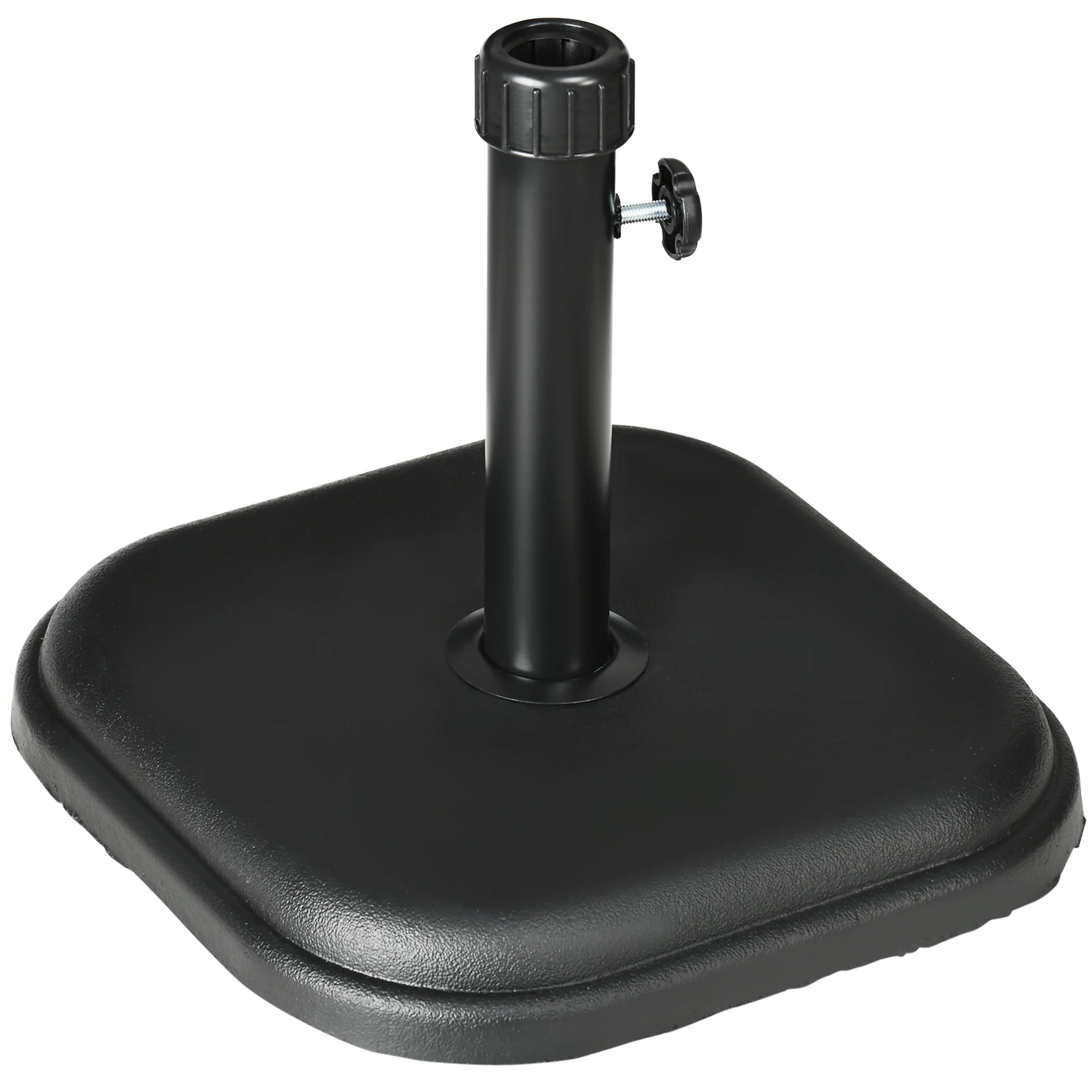 11kg Concrete Garden Parasol Base Holder, Square Umbrella Stand Weight, Black