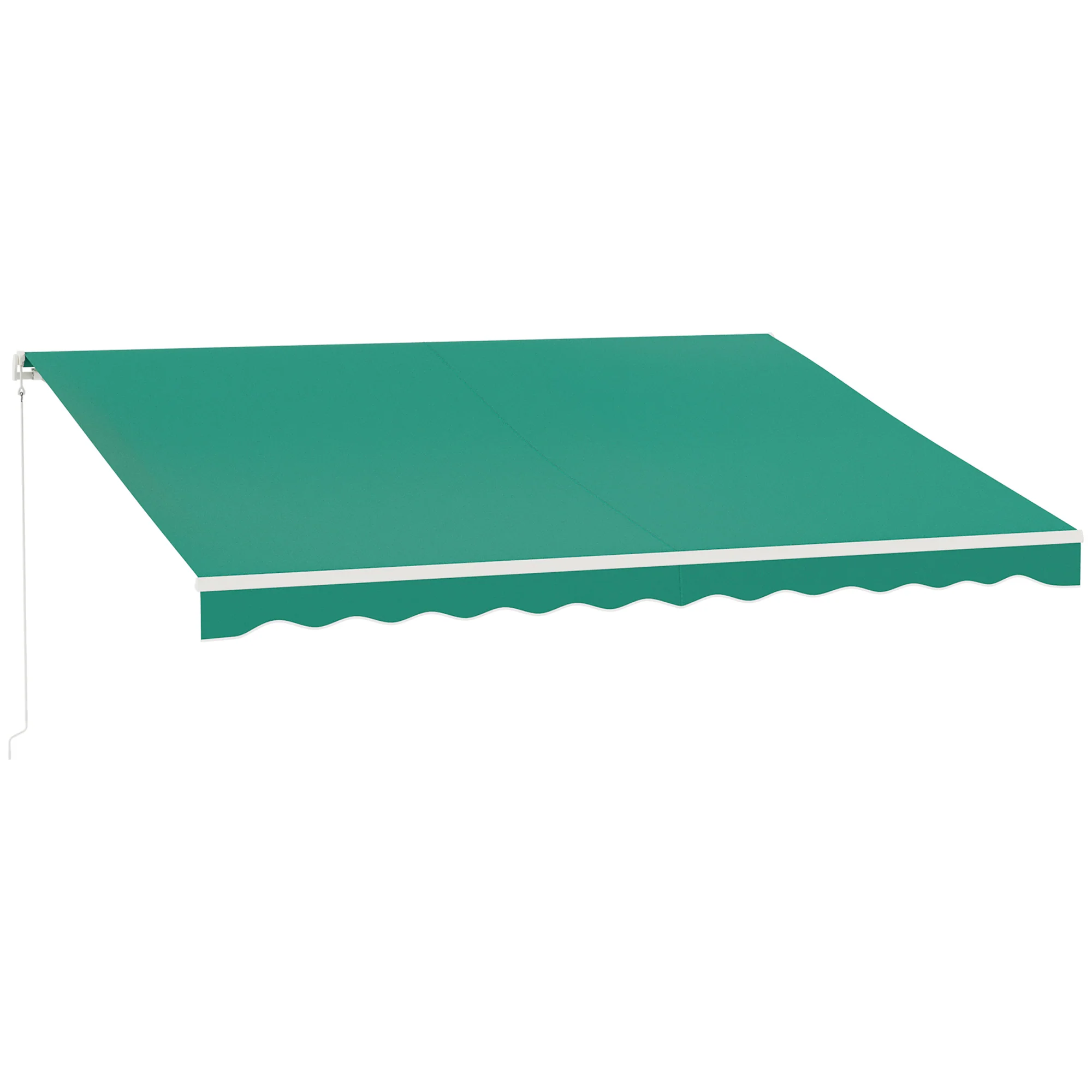 13' x 10' Electric Retractable Awning with Remote Control & Manual Crank Handle, Green - Image 12