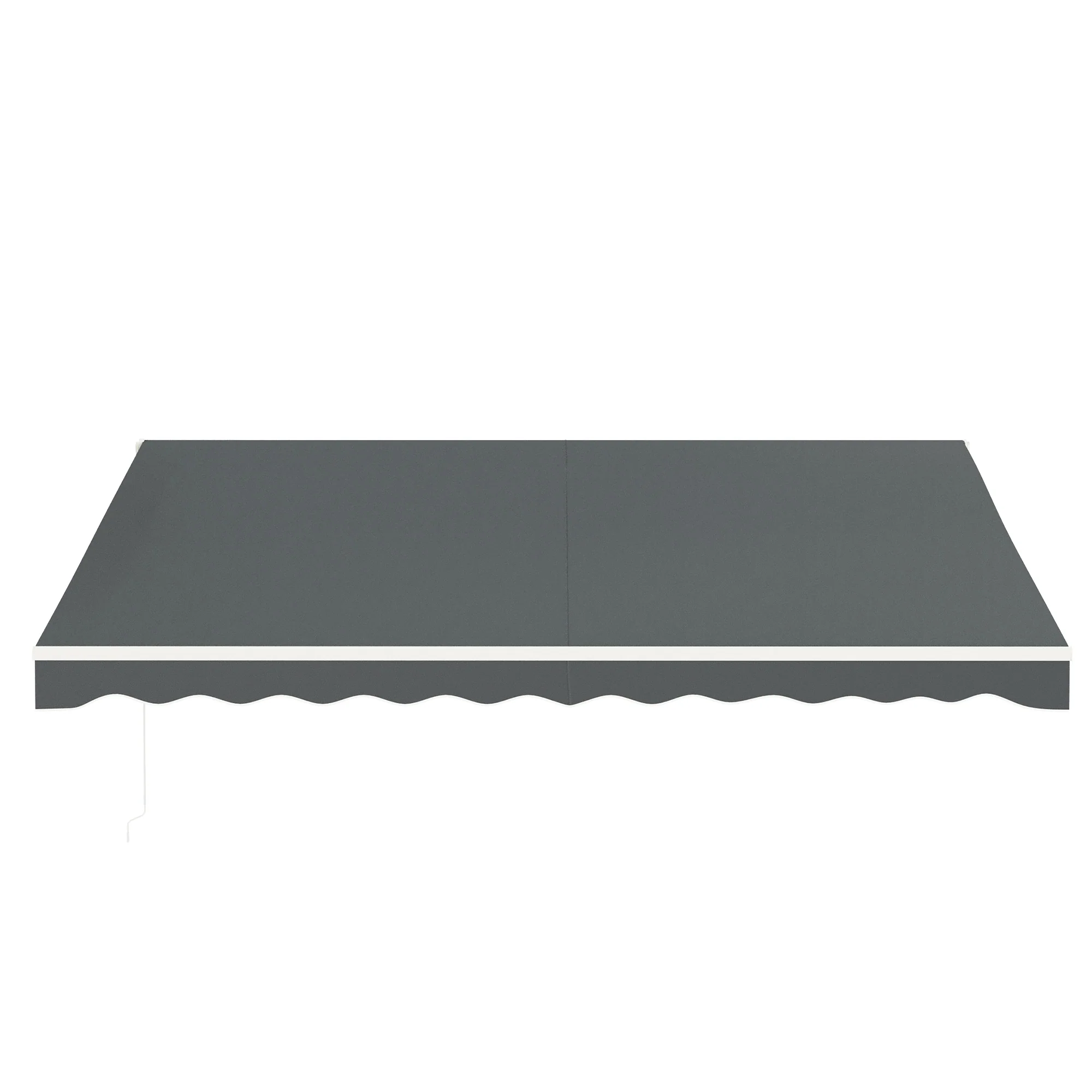 13' x 10' Electric Retractable Awning with Remote Control & Manual Crank Handle, Grey - Image 11