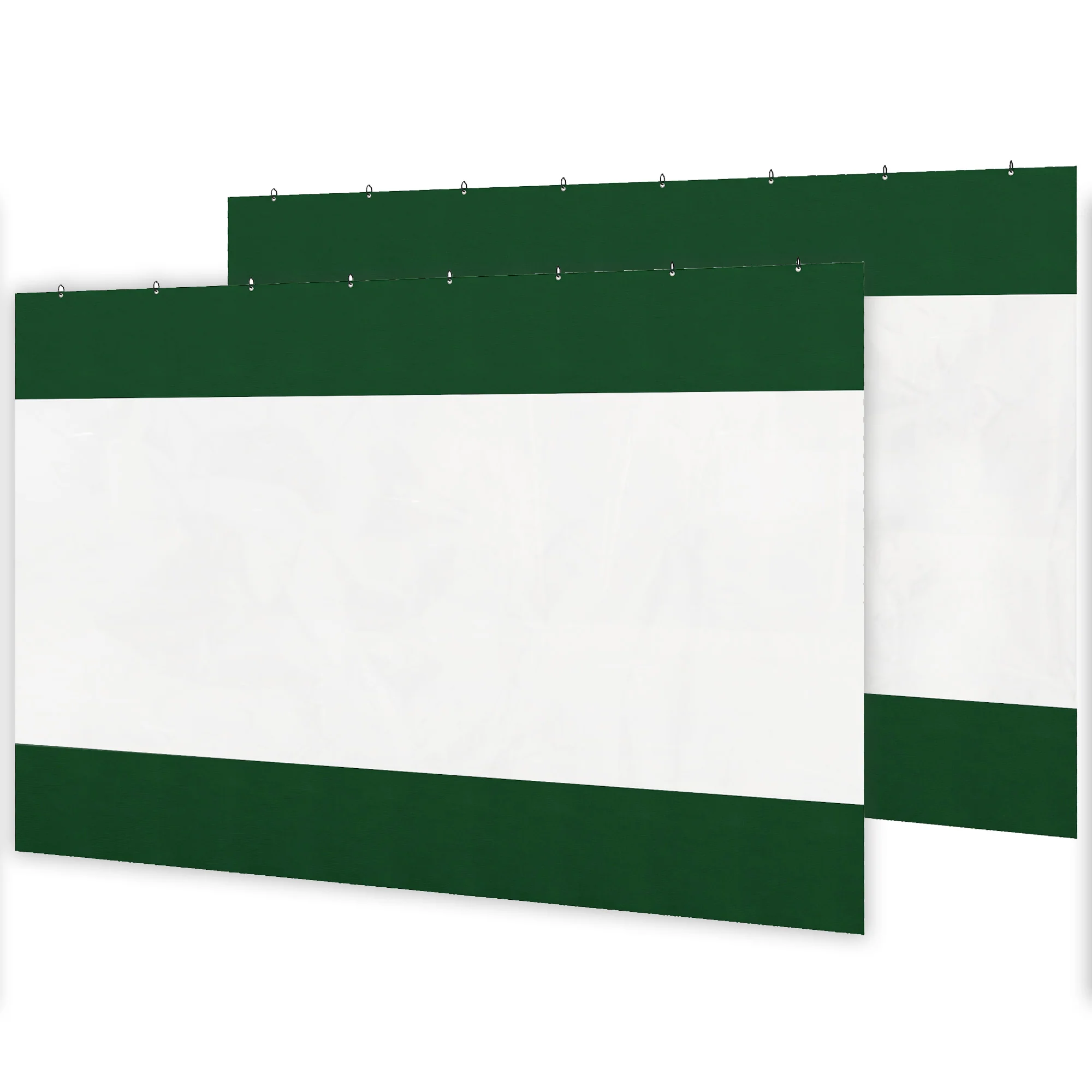 2 Pack Pergola Gazebo Side Panels with Large Window, for 3m Long Garden Pergola, Green - Image 12