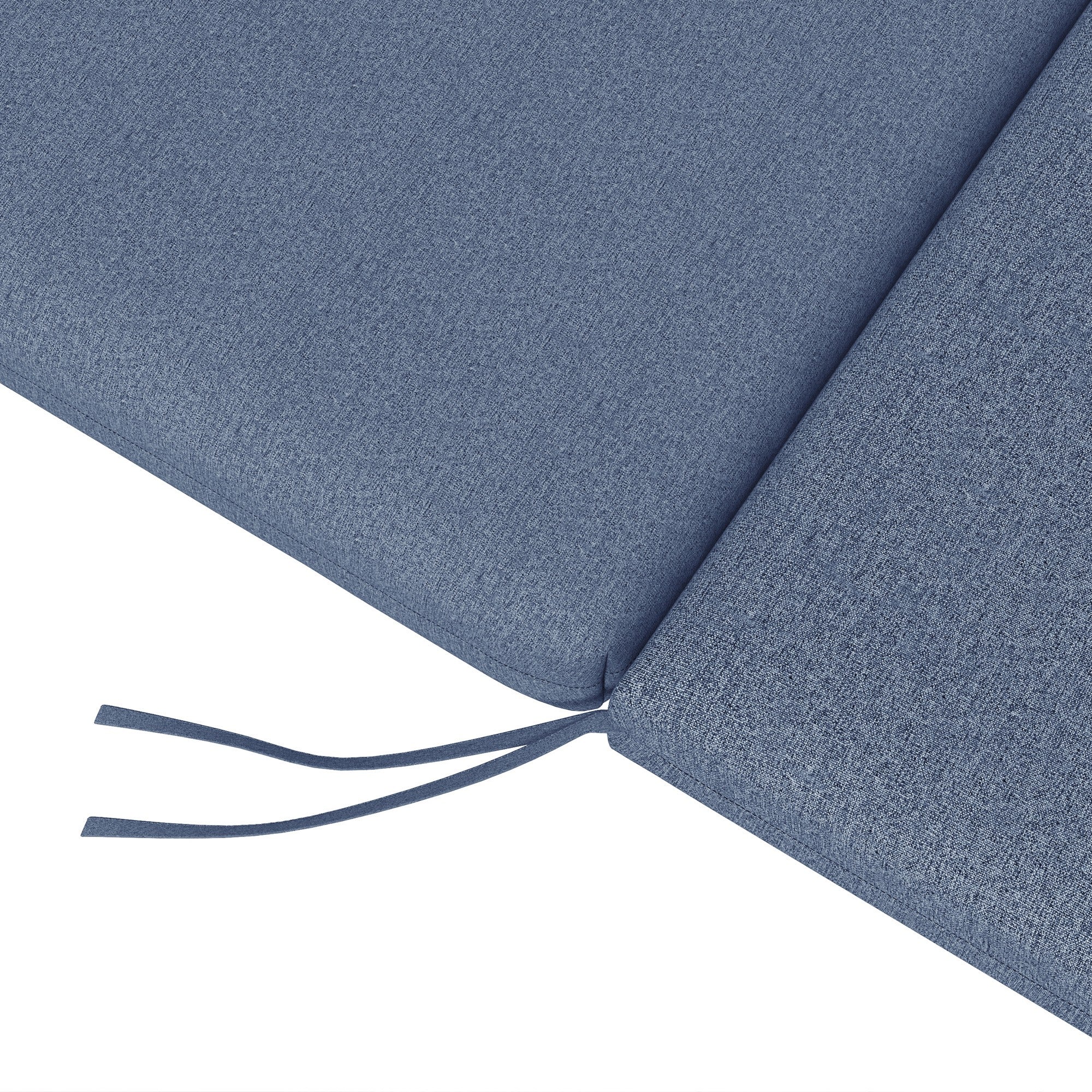 2-Piece Patio Chair Cushion Pillows Replacement, Back & Seat Cushions Set with Ties, Blue - Image 10