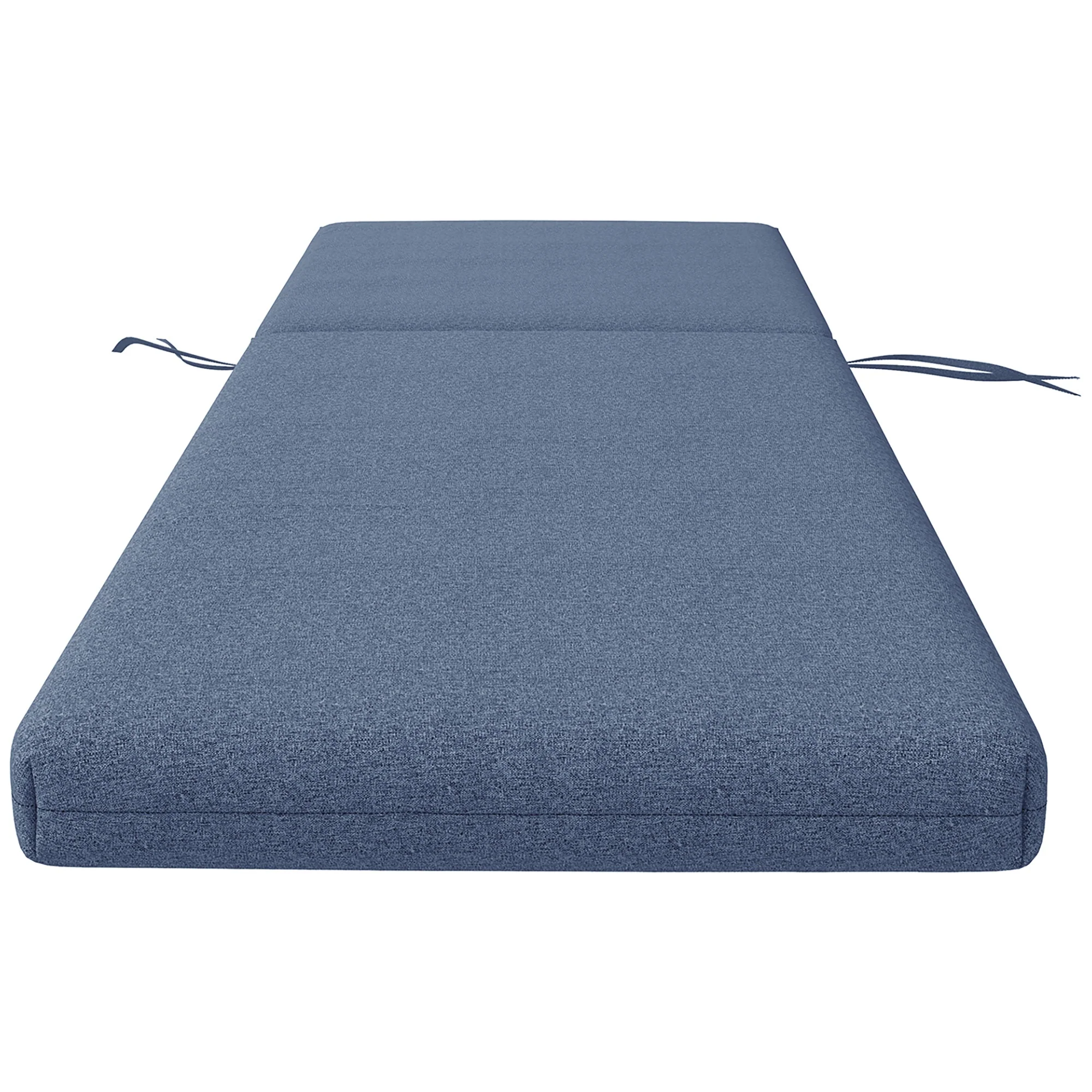2-Piece Patio Chair Cushion Pillows Replacement, Back & Seat Cushions Set with Ties, Blue - Image 9