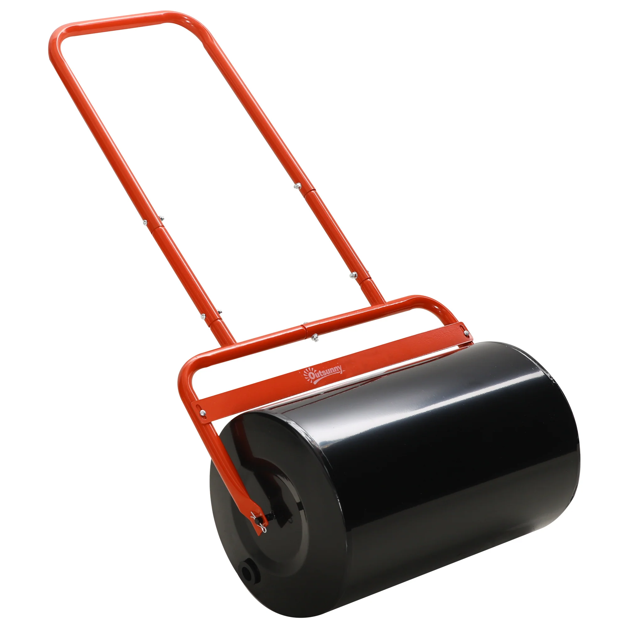 20" Heavy Duty Lawn Roller, Filled with 11 Gal Water/136 Lbs Sand, Red