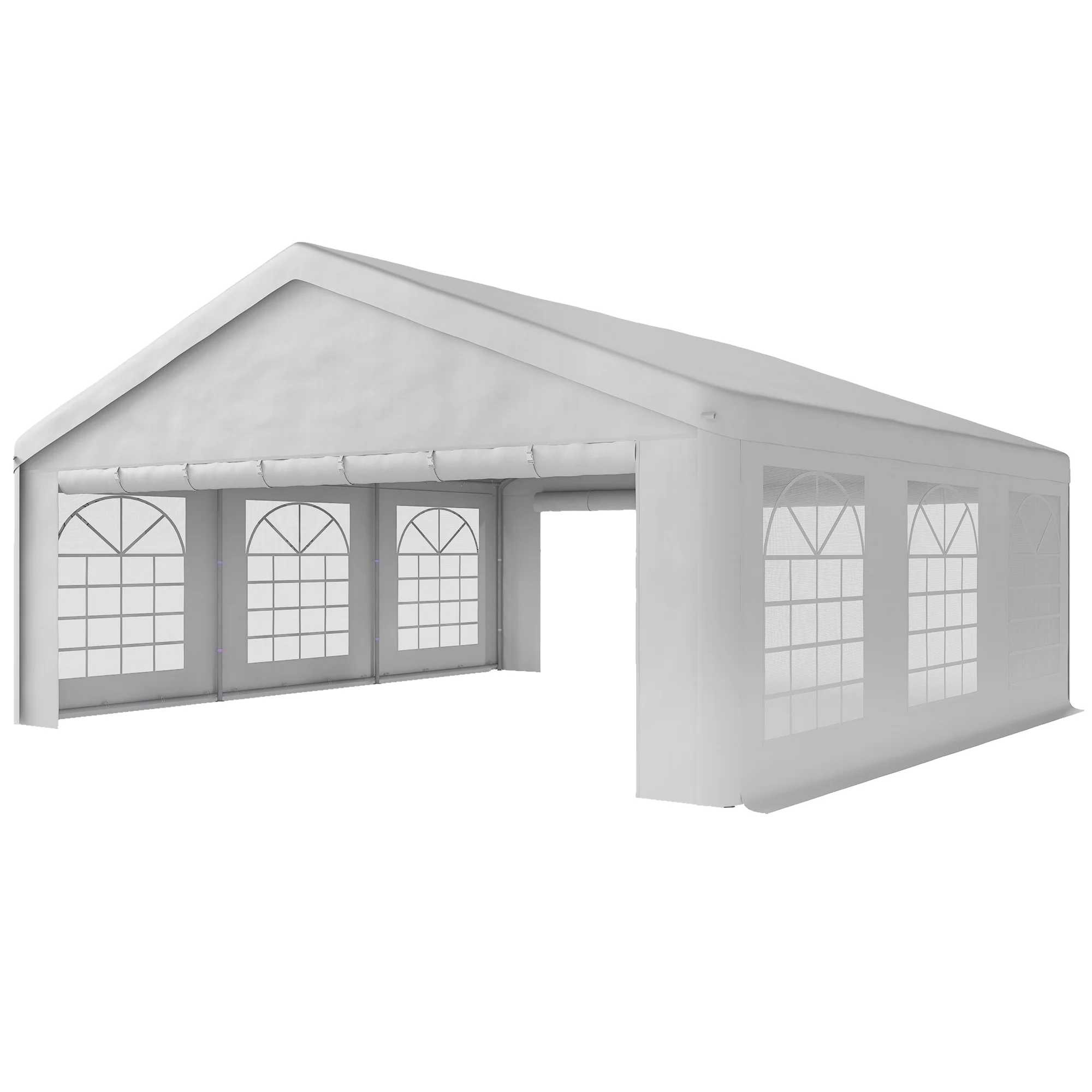 20' x 20' Heavy Duty Party Tent with Removable Sidewall, White - Image 2