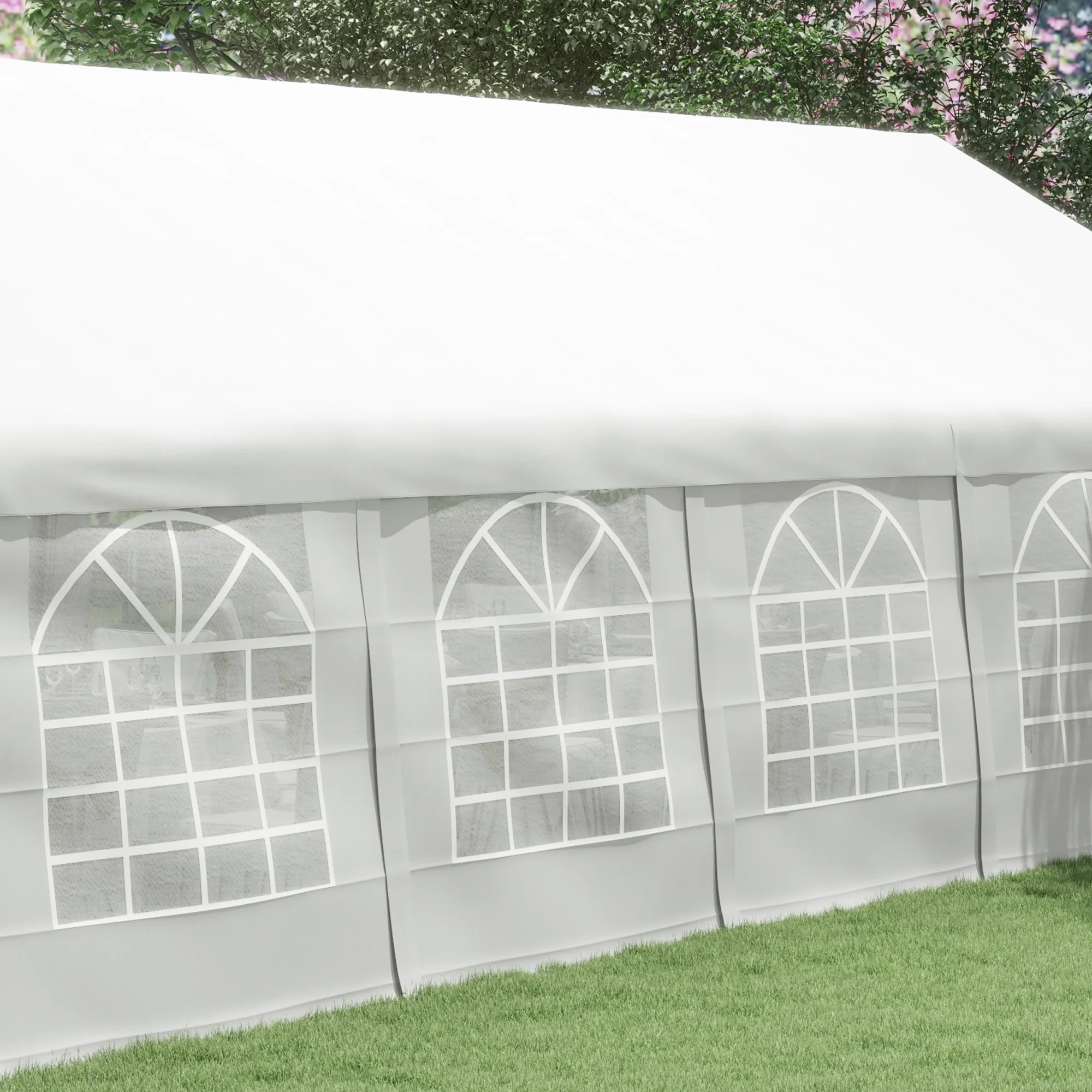 20' x 33' Large Party Tent with Removable Sidewalls & Windows, White - Image 11