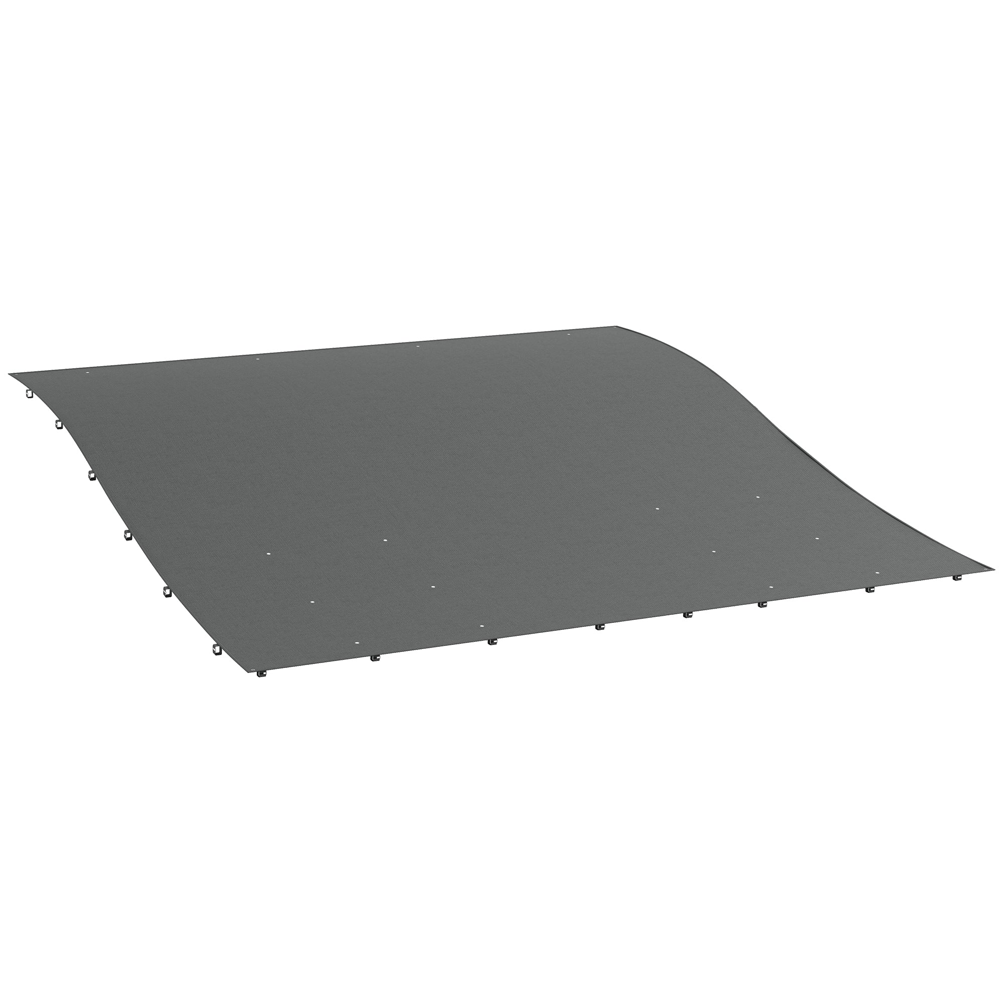 3.8' x 3.8' Pergola Canopy Replacement with Drain Holes, for Outsunny 84C-038 Series, Dark Grey