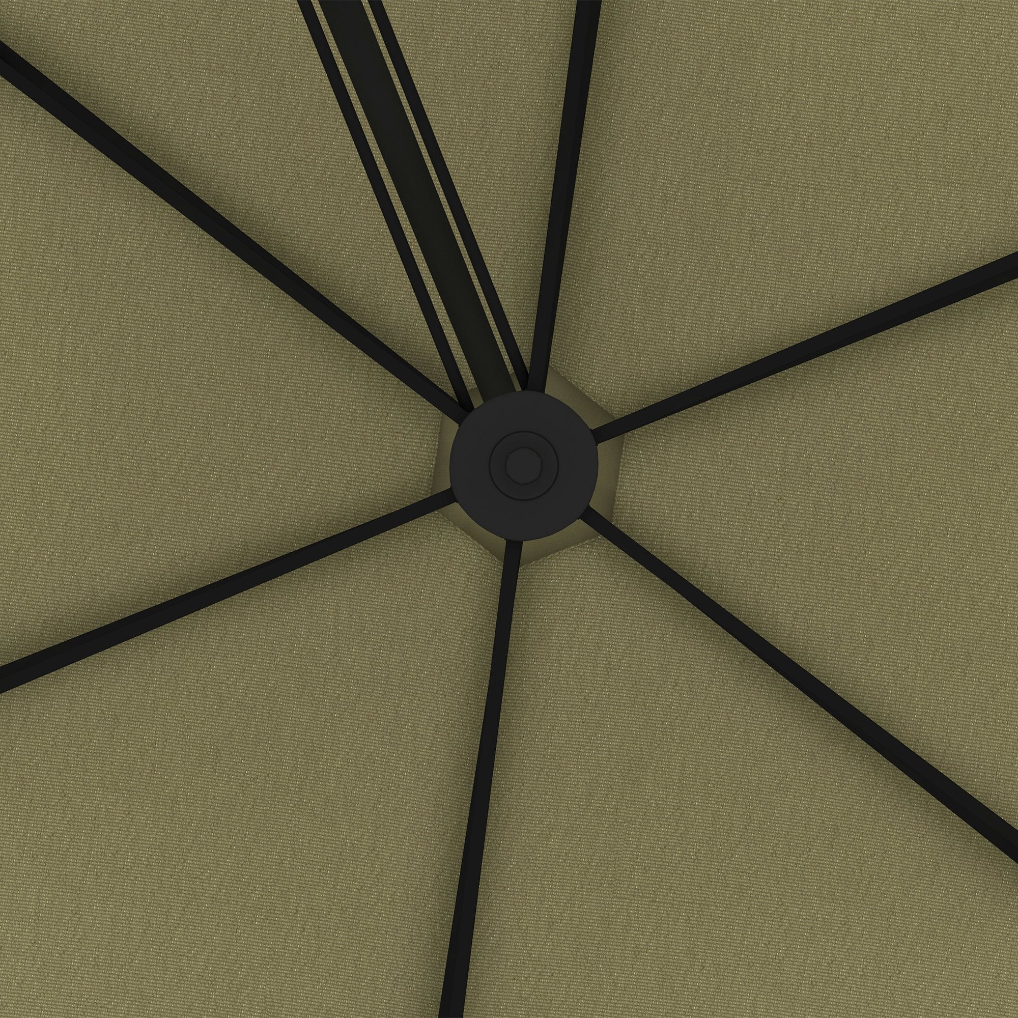 3m LED Parasol Umbrella, Garden Parasol with Cross Base & Steel Pole, Beige - Image 11