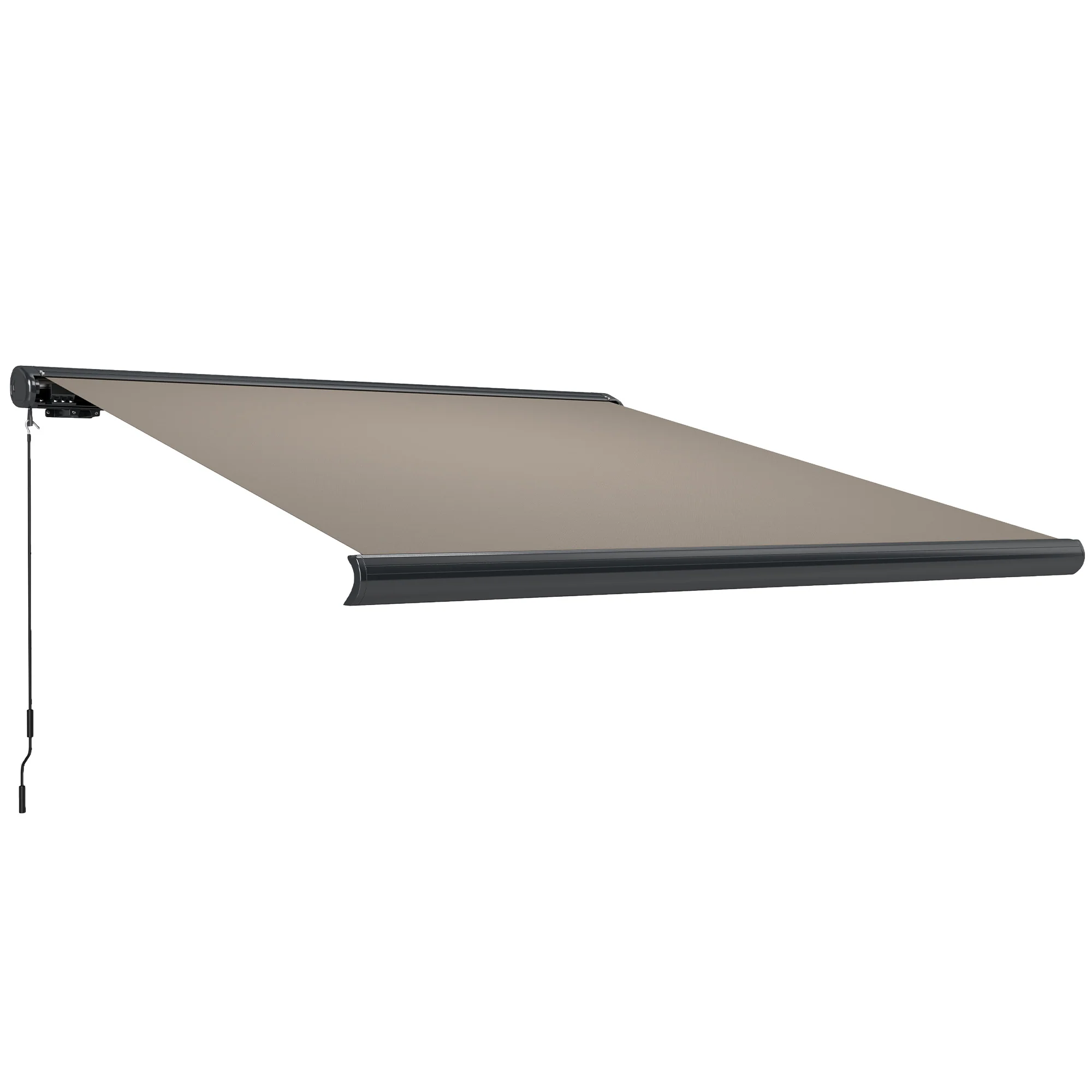 3 x 2.5m Half Cassette Electric Awning with Remote Controller for Garden Patio, Light Grey - Image 2
