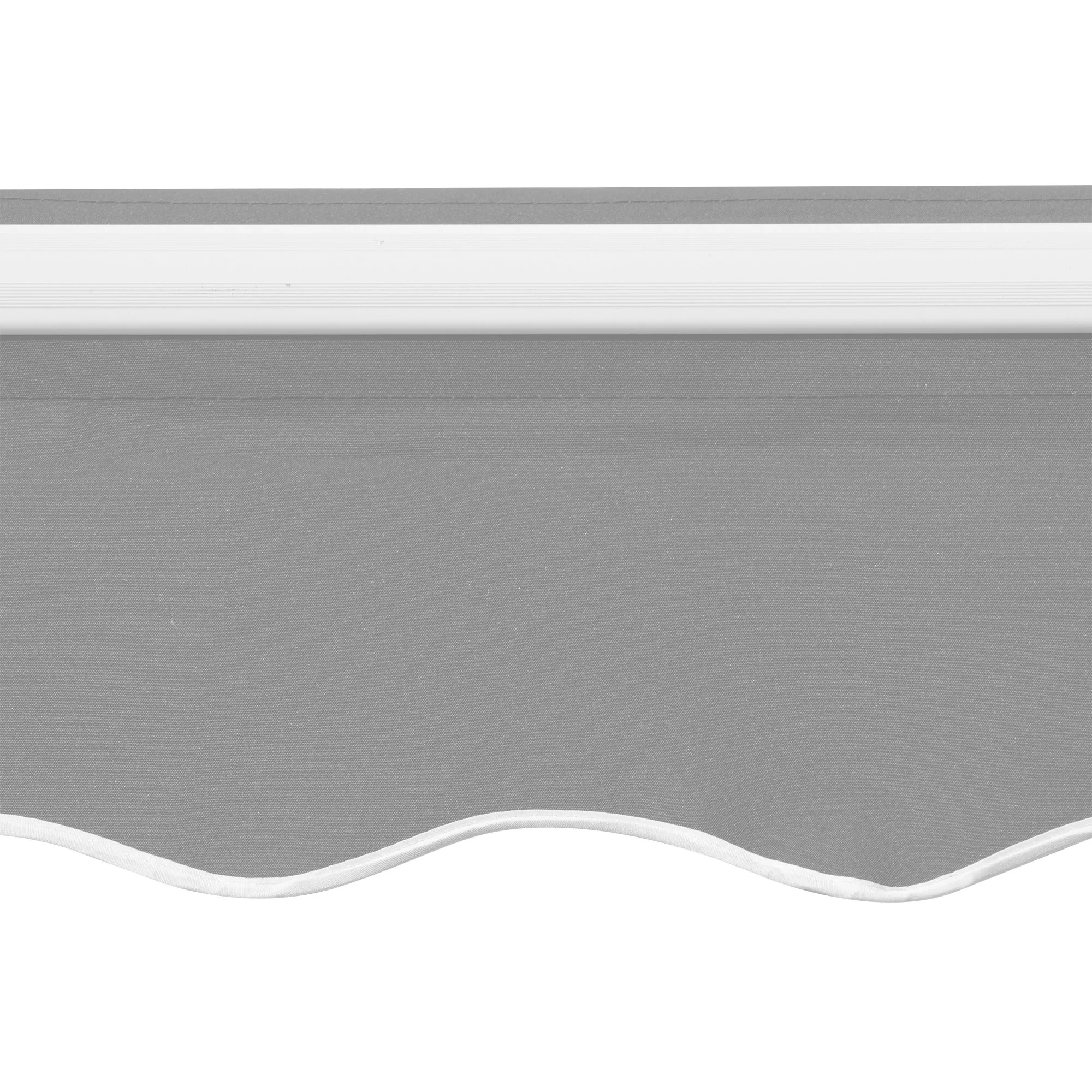 3 x 2m Retractable Manual Awning with w/ Crank Handle for Garden Patio, Light Grey - Image 11