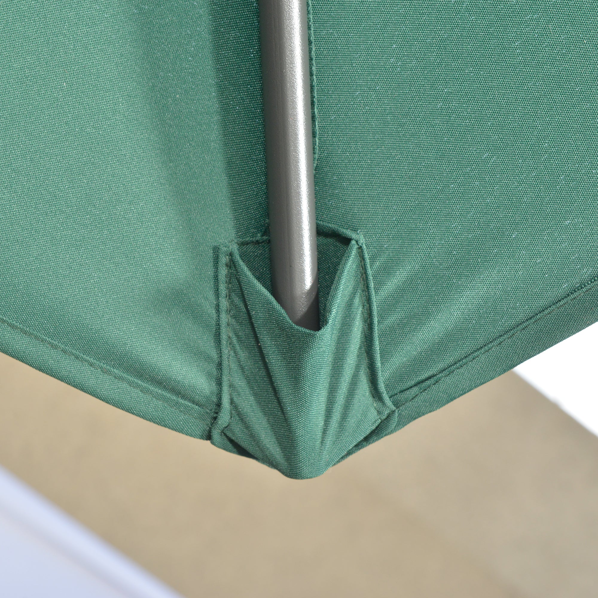 3m 360° Rotation Garden Cantilever Parasol with Tilt, Crank & Cross Base, Green - Image 10
