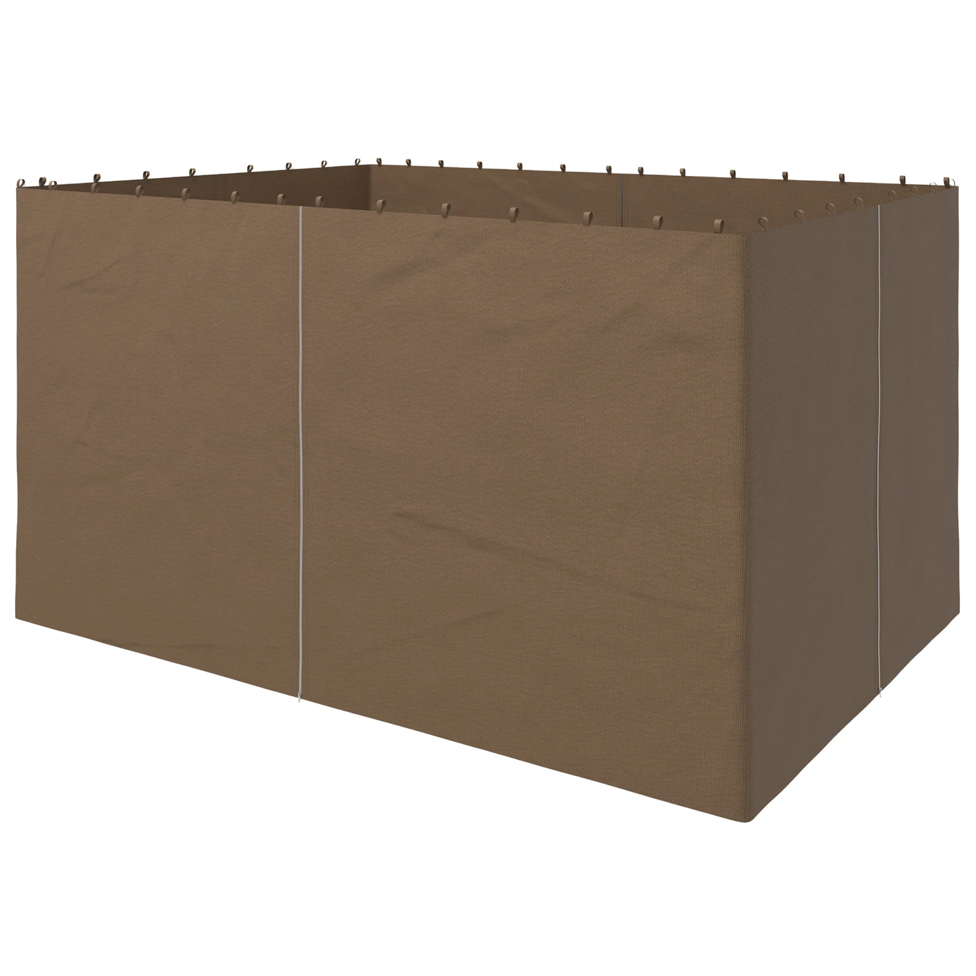 4 Pack Replacement Gazebo Privacy Panel for Most 3 x 4m Gazebo Canopy Pavillion, Dark Brown - Image 2