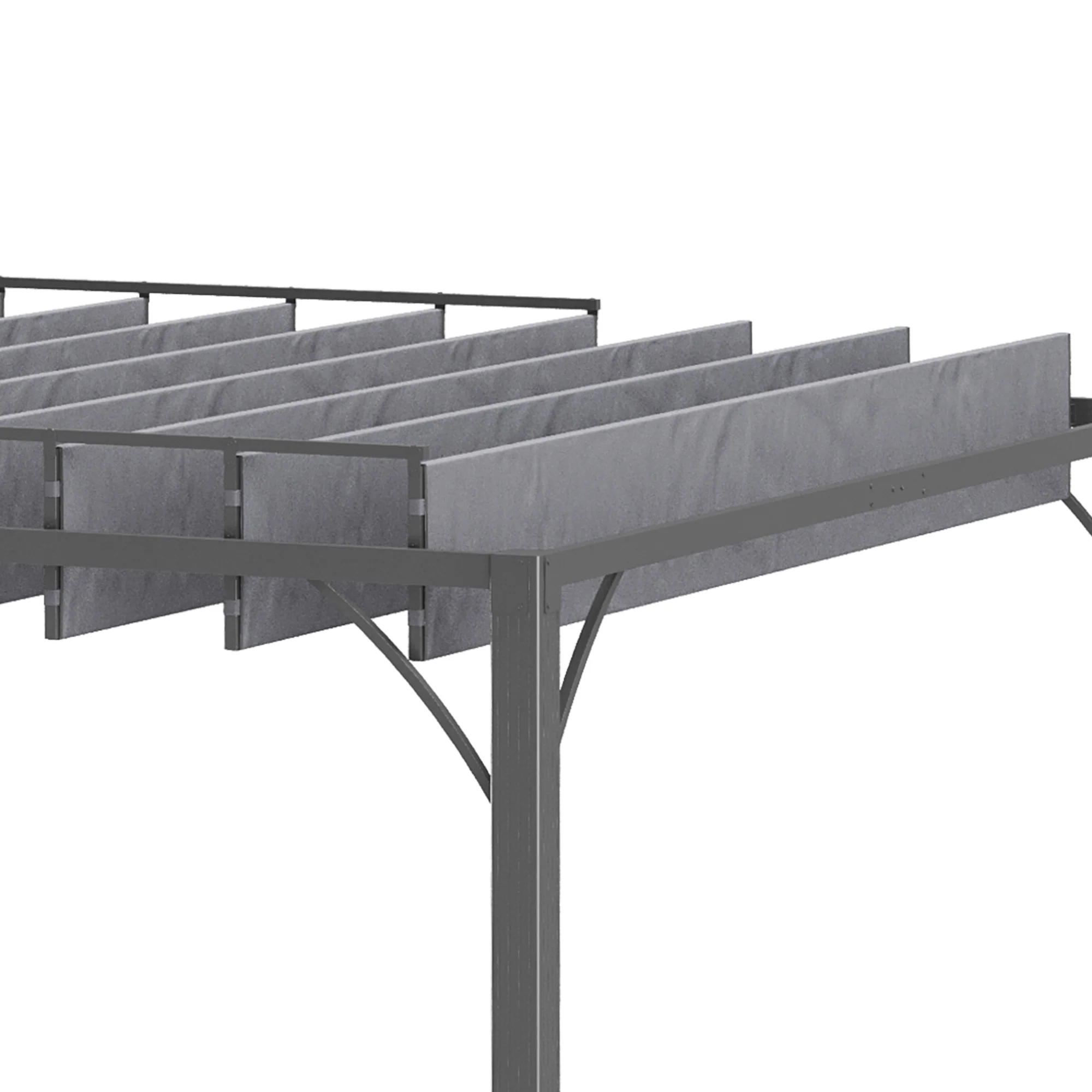 4 x 3m Aluminium Gazebo Canopy with Adjustable Roof & Ground Stakes for Patio, Garden, Grey - Image 11