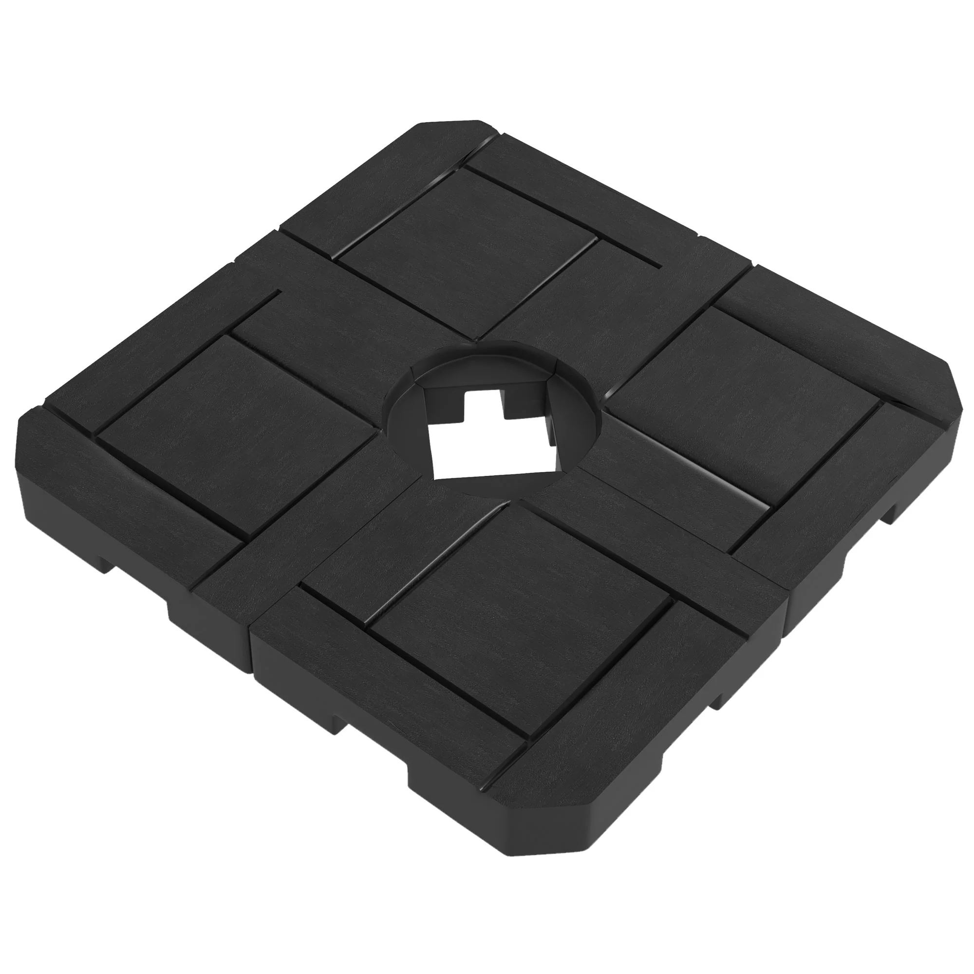 4PC Cantilever Umbrella Base Weights, Water/Sand Fillable, Black - Image 12