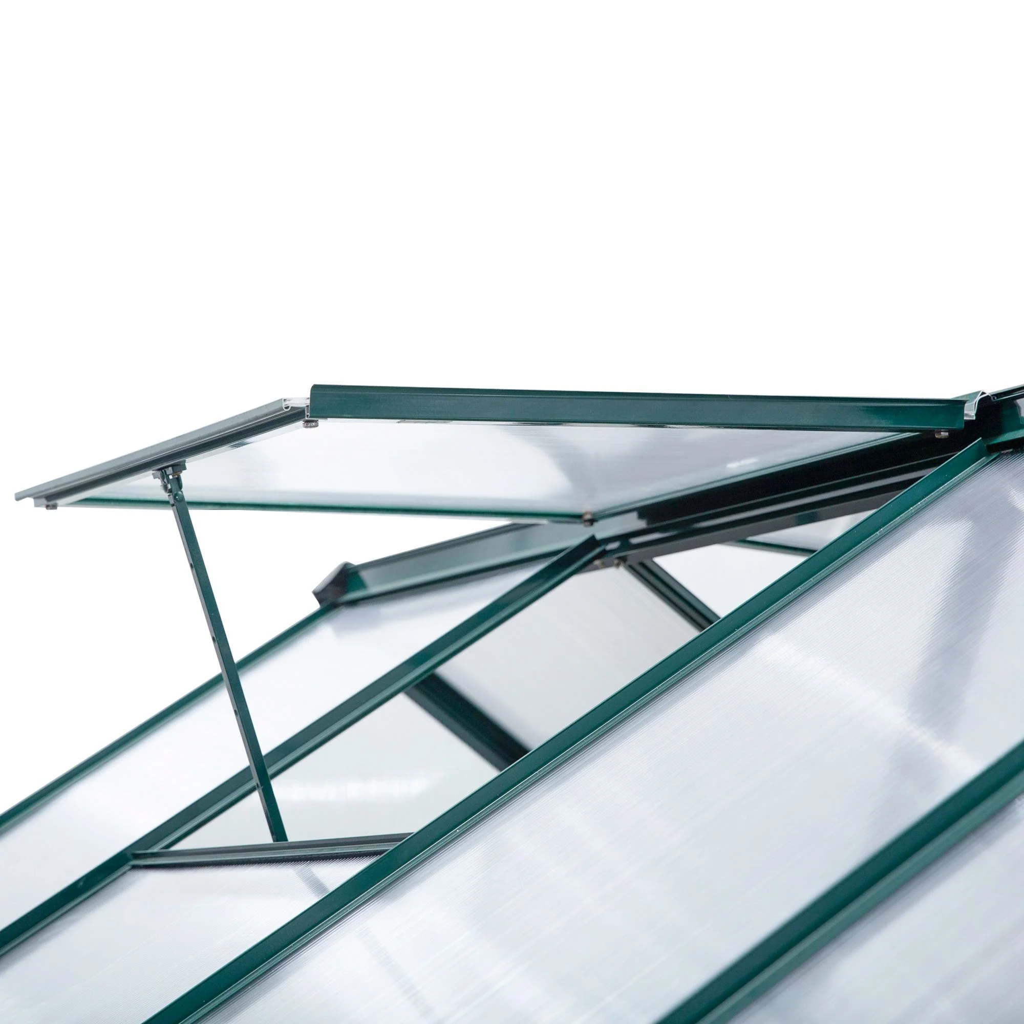 BloomGreen 6 x 10ft Large Polycarbonate Greenhouse with Aluminium Frame, Slide Door & Window, Dark Green - Image 11