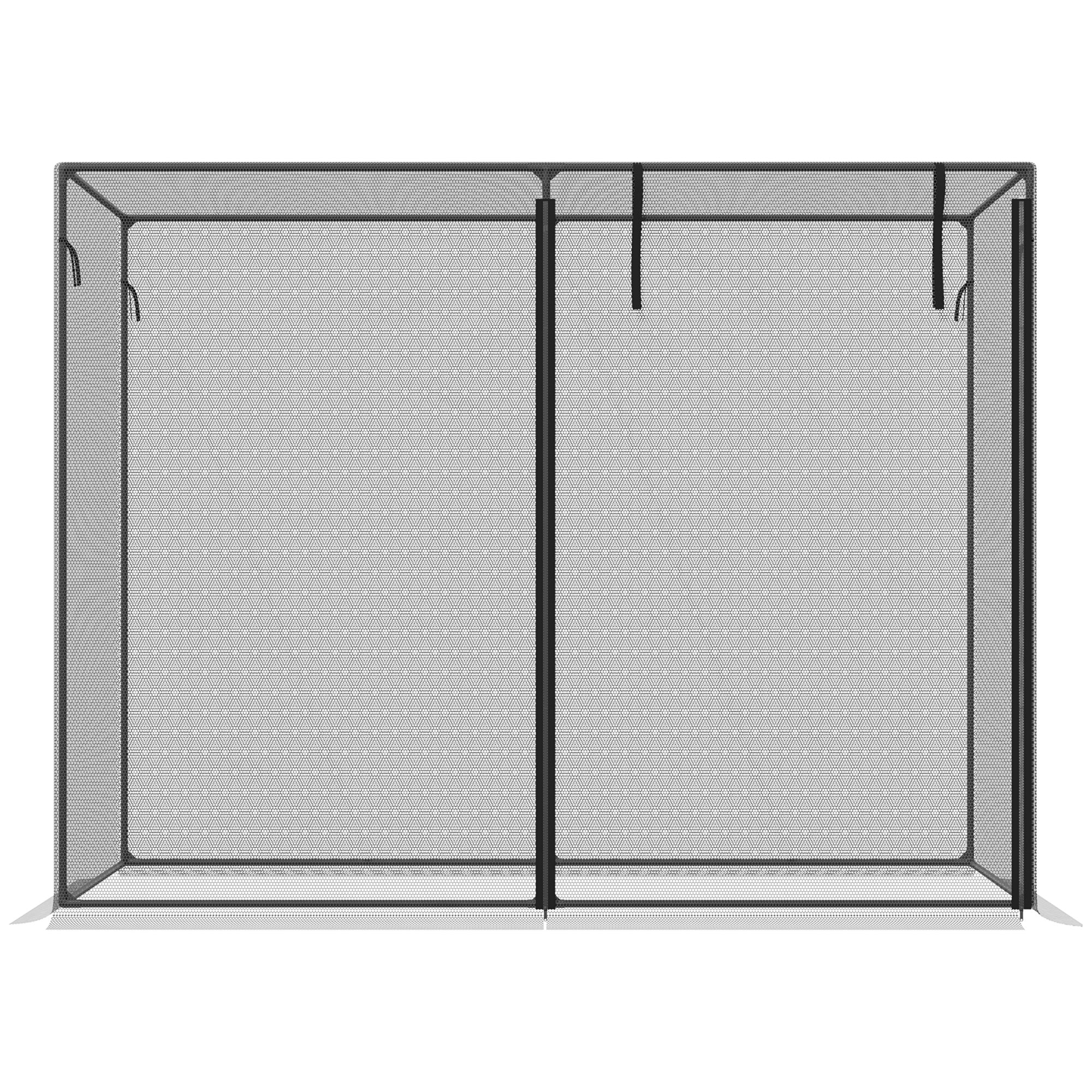 6' x 3' x 5' Crop Cage, Plant Protection Tent with Zippered Doors for Vegetable Garden, Backyard, Black - Image 9