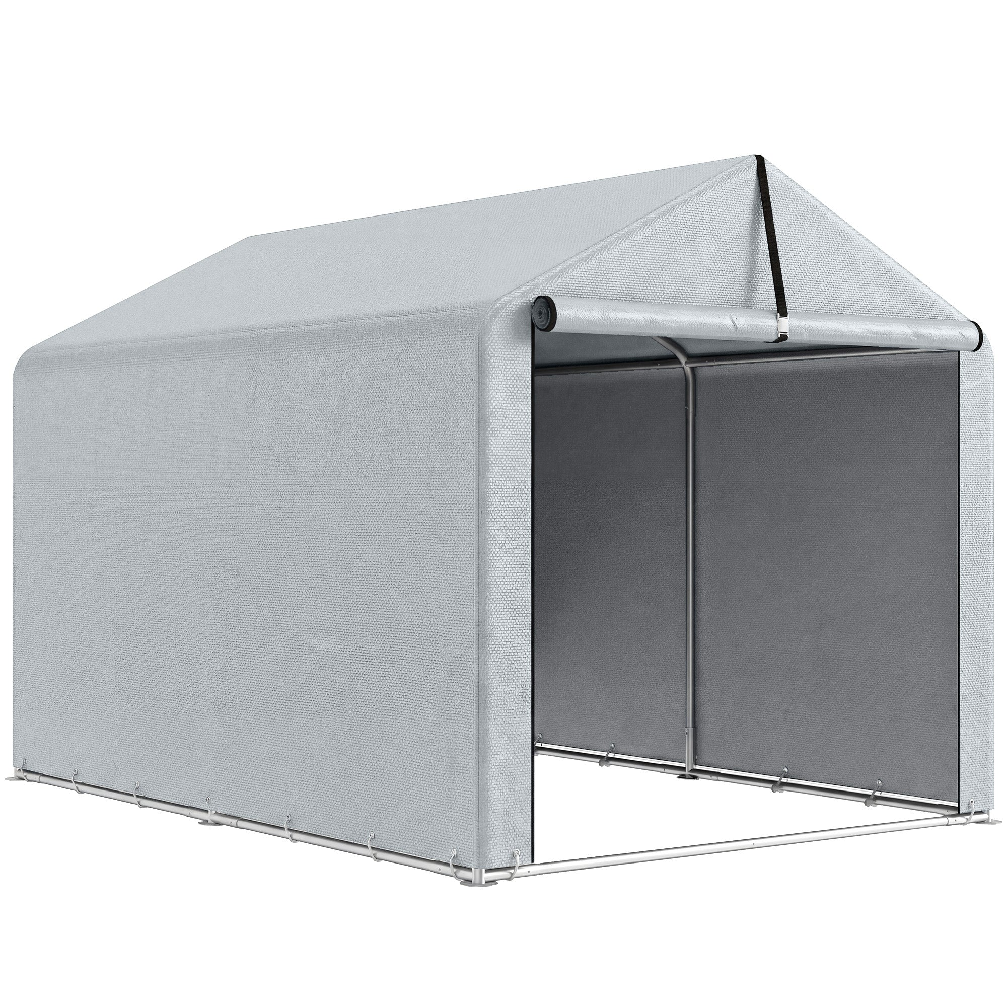 7' x 5' Portable Shed, Waterproof Bike Tent with Roll-up Zipper Door and Galvanized Metal Frame for Bike - Image 12