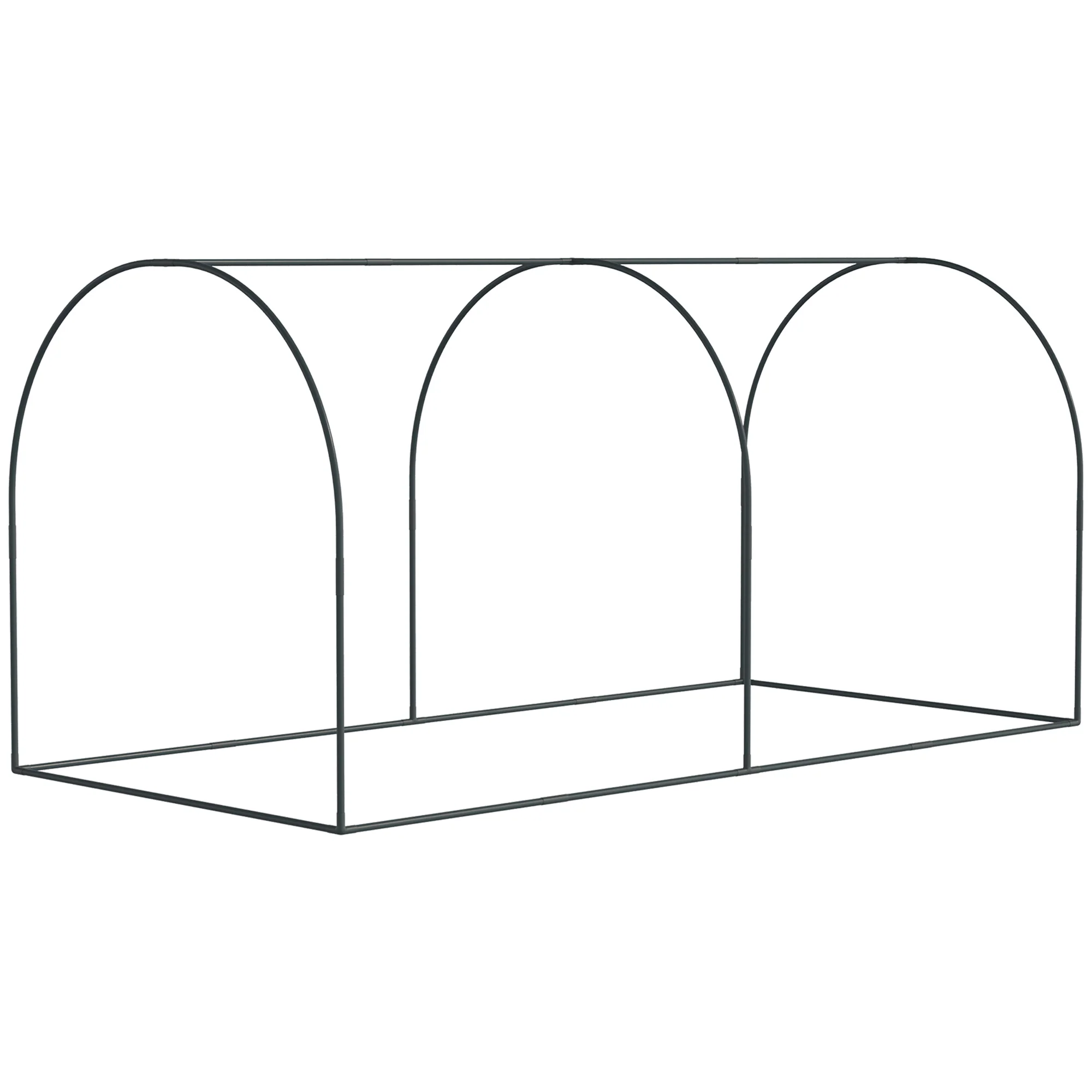 8' x 4' Crop Cage with 2 Zippered Doors & Stakes, Black - Image 11