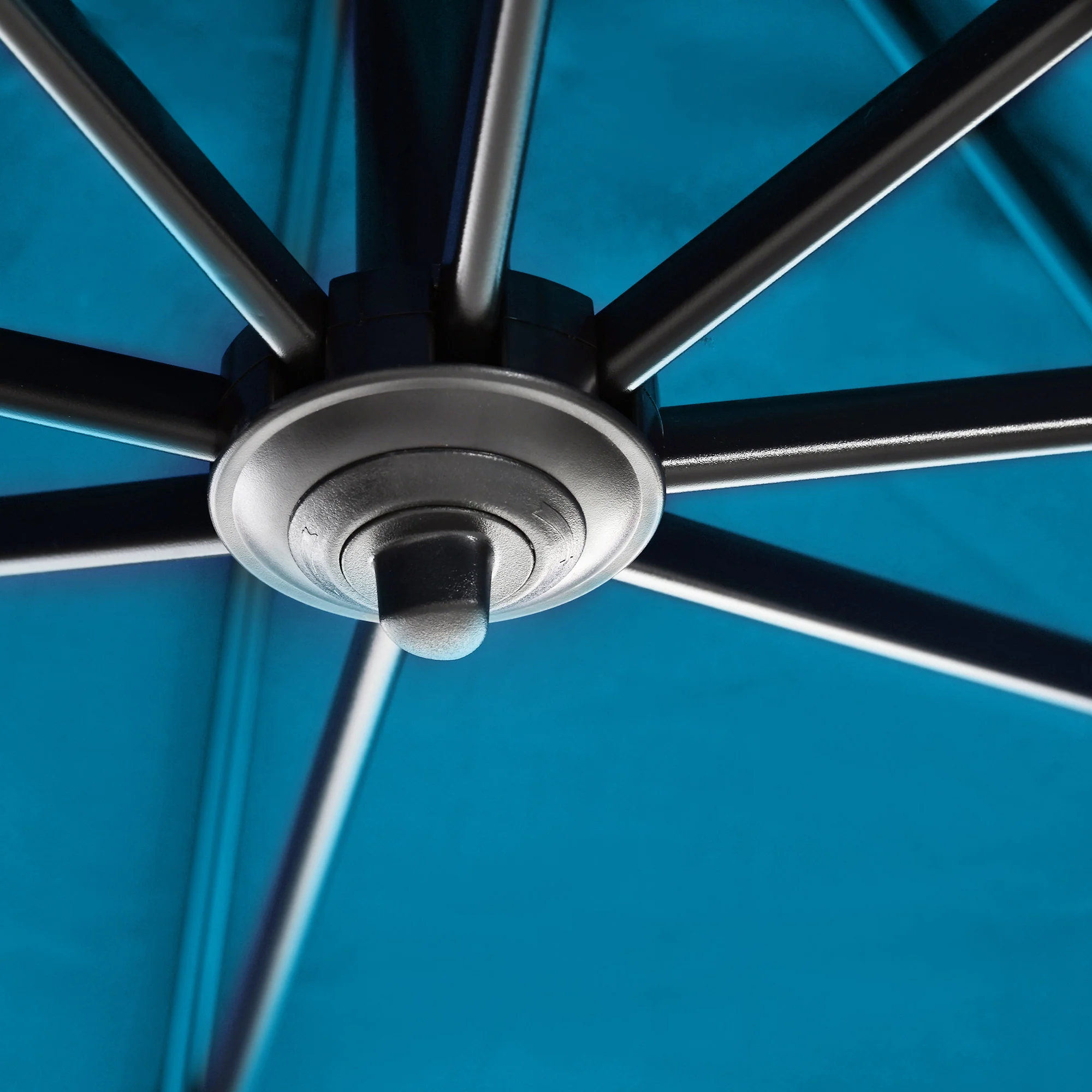 8'x 8' Square Cantilever Umbrella with 360° Rotation & Tilt, Turquoise - Image 10