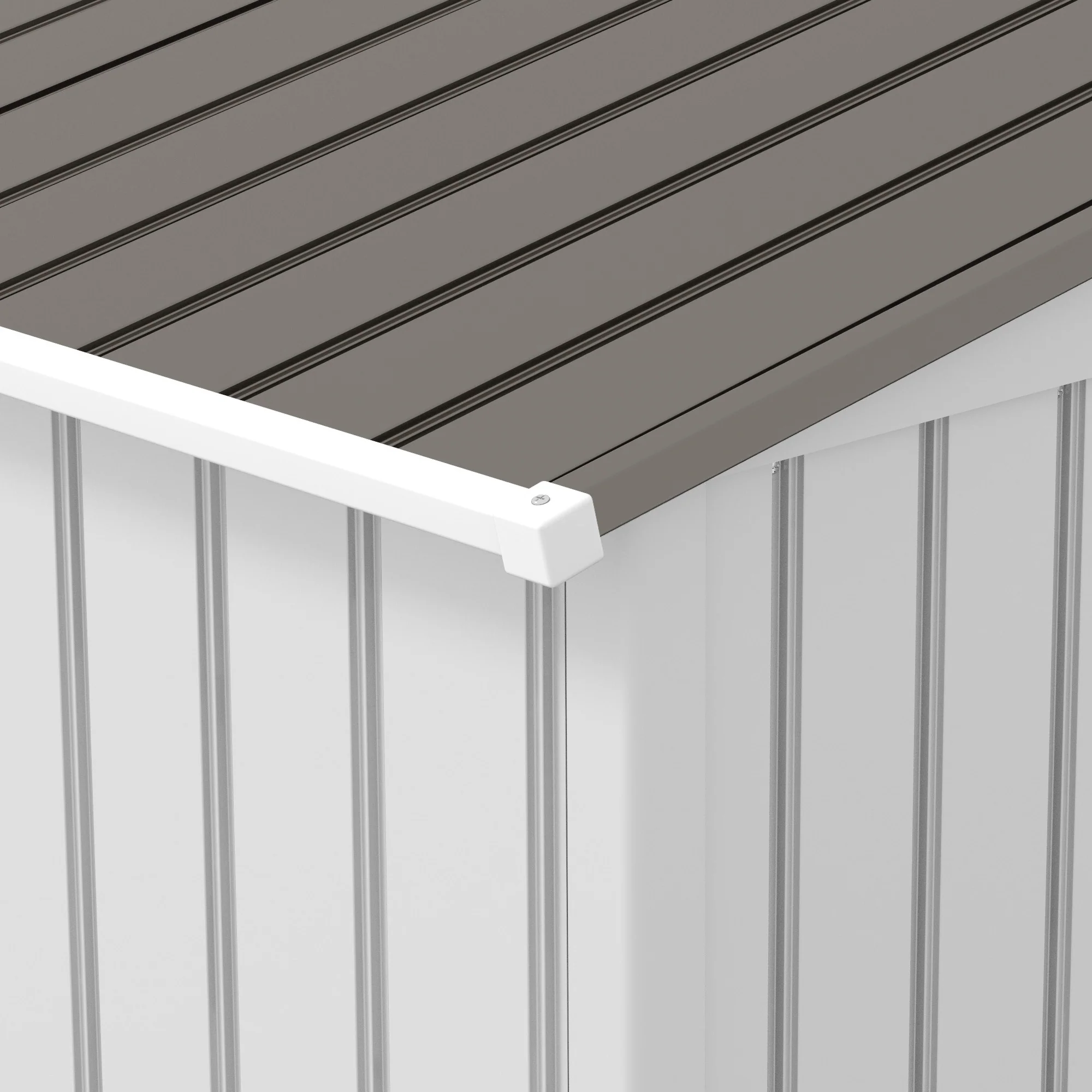 EverBase 9' x 6' Metal Garden Storage Shed with Foundation Kit & Double Doors, Silver - Image 11