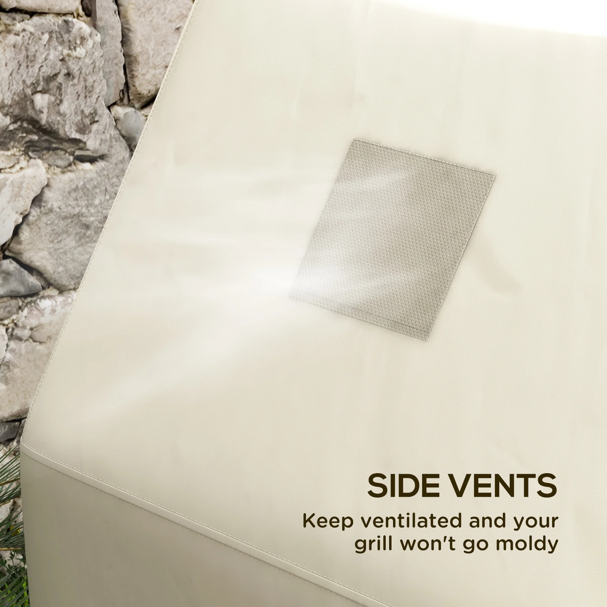 300D Oxford Fabric Barbecue Covers for Rectangular Gas Grill, 188 x 71 x 125cm, Beige - Image 8