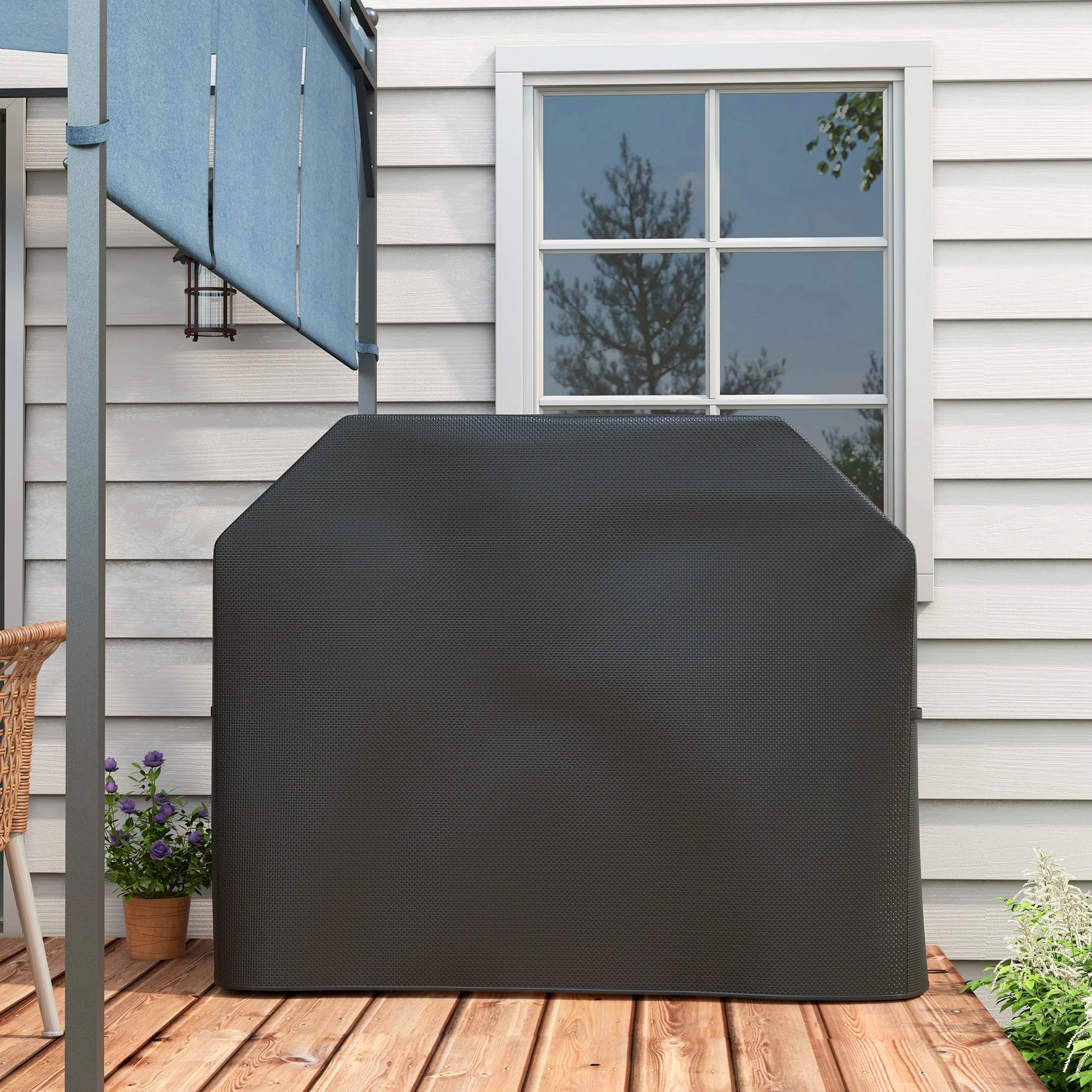 420D Oxford Fabric Barbecue Covers for Rectangular Gas Grill, 147 x 61 x 120cm, Black - Image 10