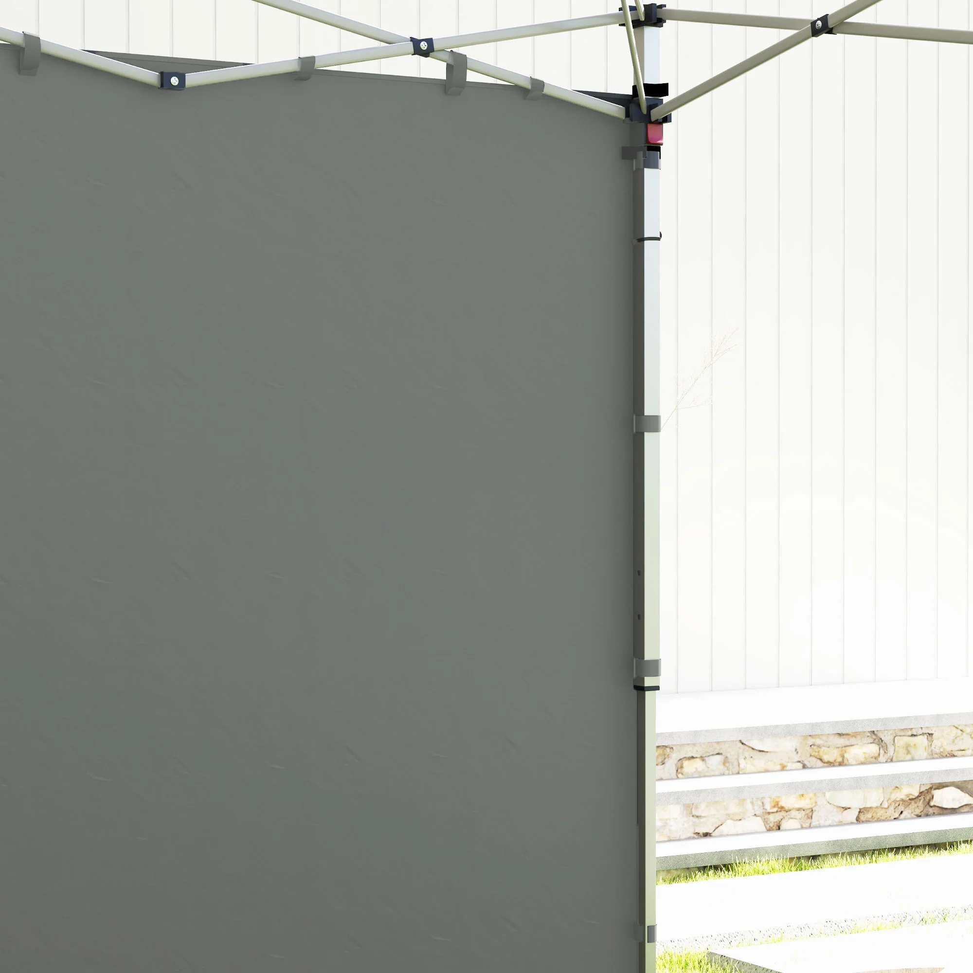 2-Pack Sidewalls for 10'x 10'/20' Canopy with Zippered Doors, Dark Grey - Image 11