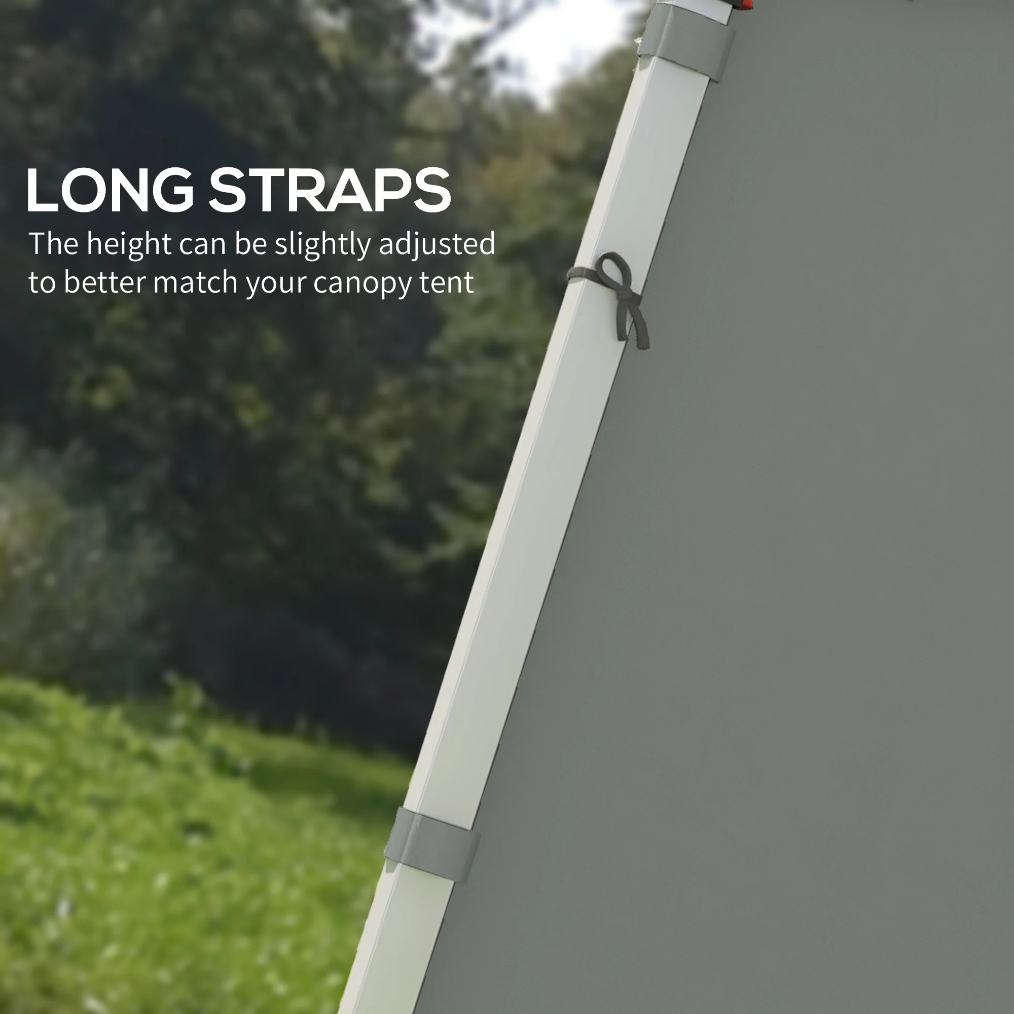 2-Pack Sidewalls for 10'x 10'/20' Canopy with Zippered Doors, Dark Grey - Image 9