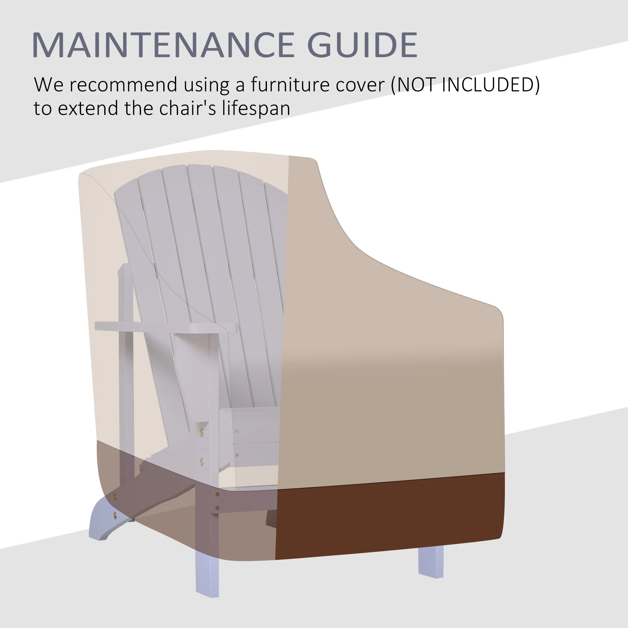 Classic Adirondack Muskoka Chairs, Garden Deck Chair with Cup Holder for Patio, Grey - Image 11