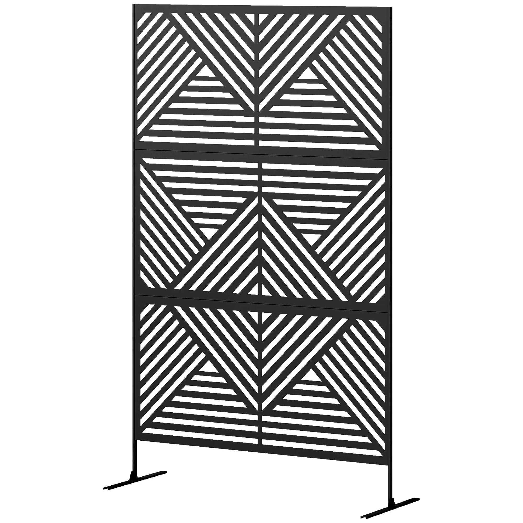 6.5FT Decorative Privacy Screen with Expansion Screws for Garden Pool Hot Tub, Rhombus Style - Image 2