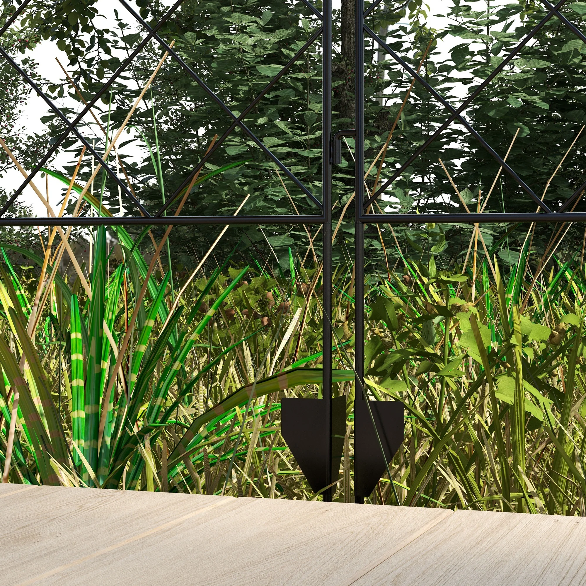 7 Pack Steel Garden Fence Panels, Outdoor Rust-Resistant Animal Barrier, 11.3' L x 43" H - Image 11