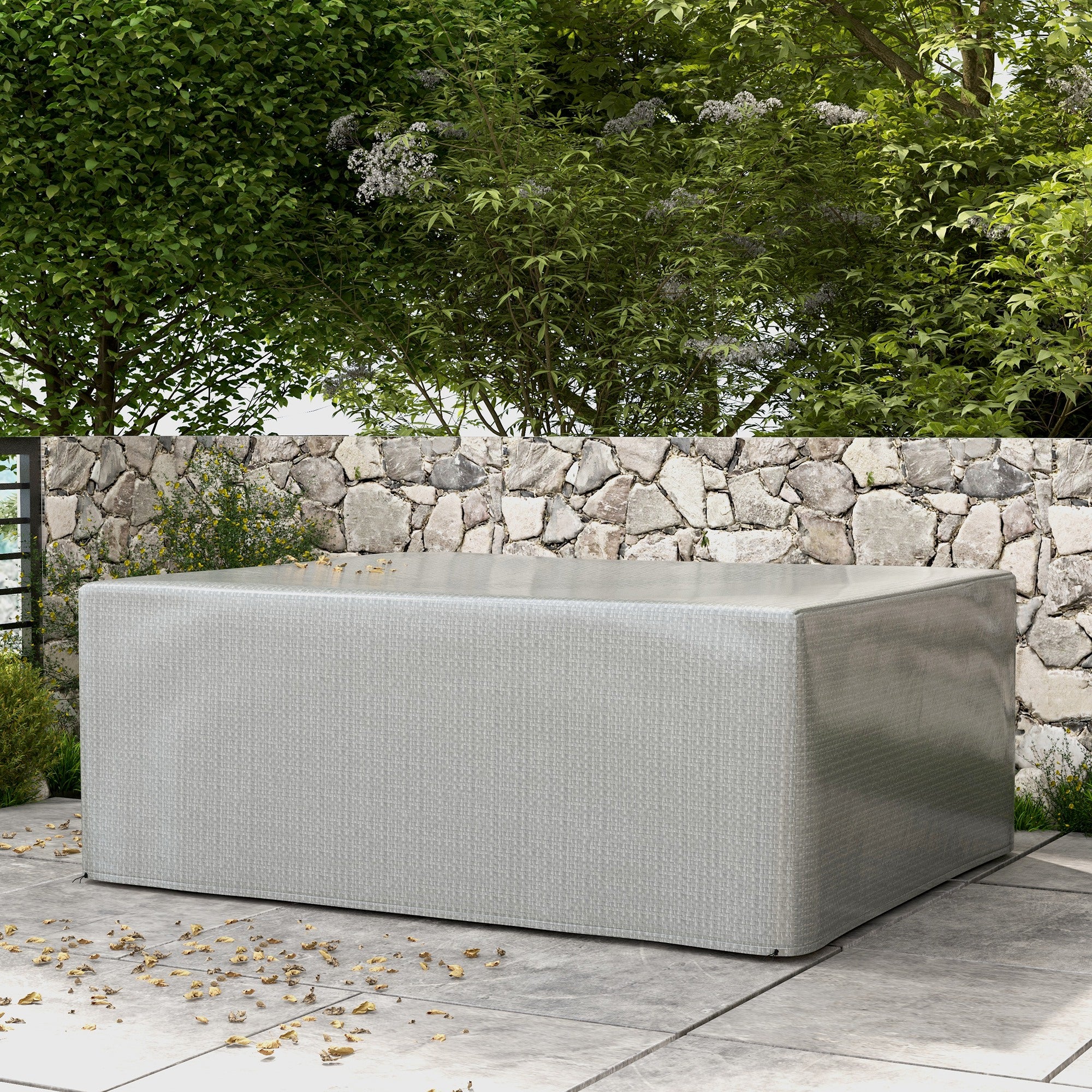 Waterproof & Anti-UV Large Protective Patio Set Covers, 235x190x90 cm, Grey - Image 9
