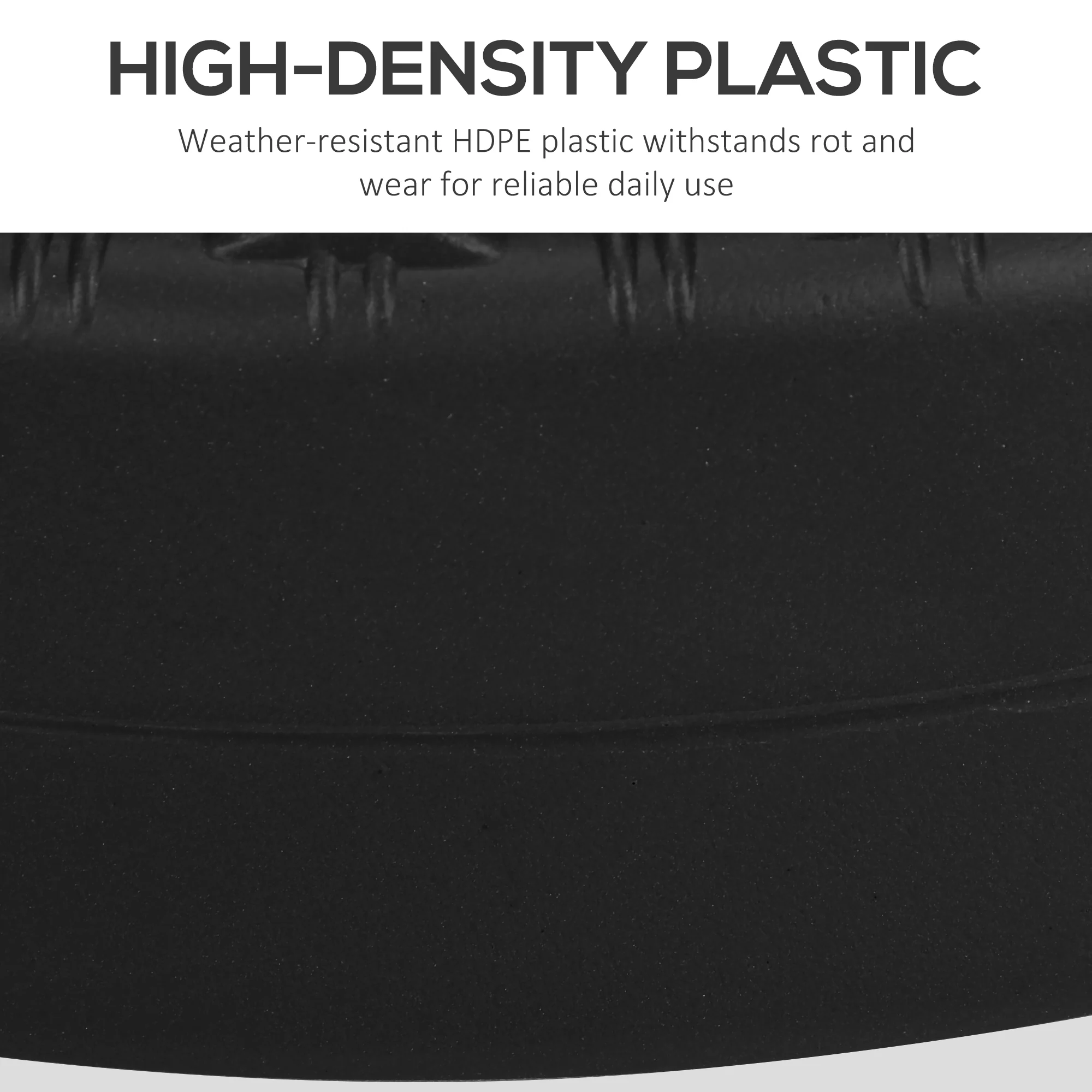 Rattan Effect Garden Parasol Base, 22kg Water or 29kg Sand Filled, for 38, 48mm Poles, Black - Image 8