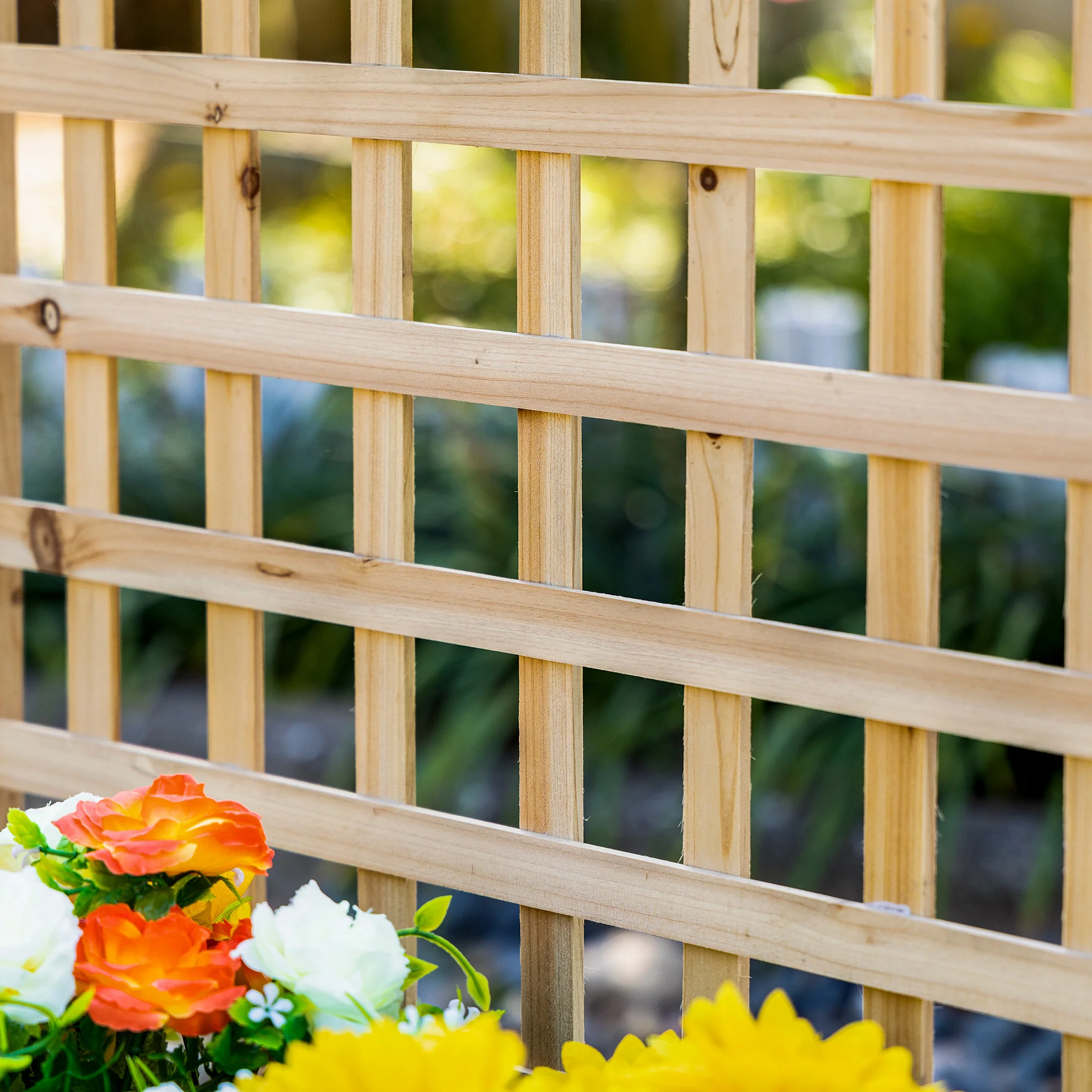 Garden Planters with Trellis for Climbing Vines, 64 x 28 x 120 cm, Natural - Image 11
