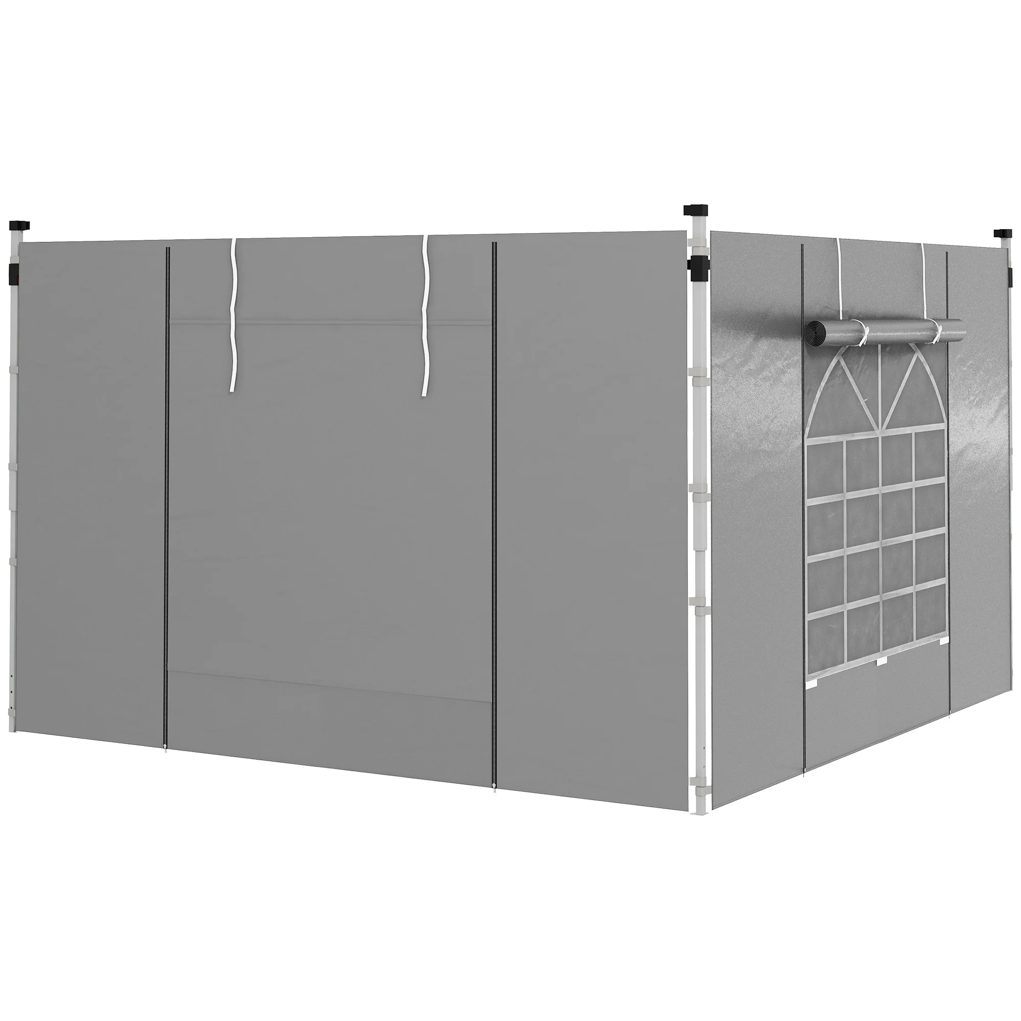 Gazebo Side Panels for 3x3(m) or 3x6(m)Pop Up Gazebo, 2 Pack Sides Replacement, Light Grey