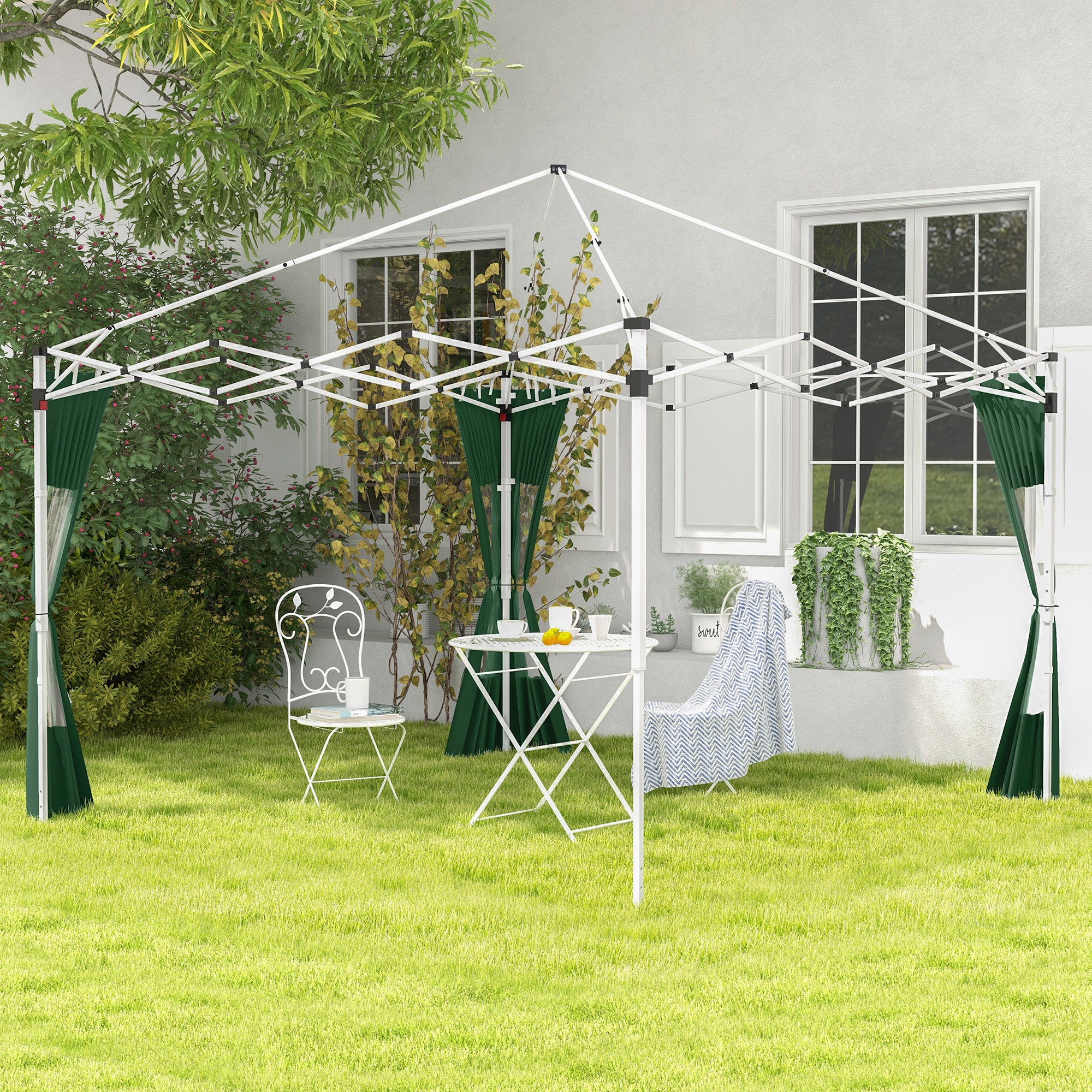 Gazebo Side Panels for 3x3(m) or 3x6(m) Pop Up Gazebo, 2 Pack Sides Replacement, Green - Image 4