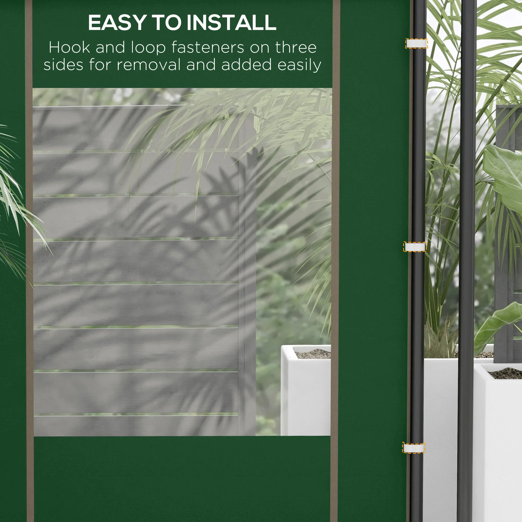 Gazebo Side Panels for 3x3(m) or 3x6(m) Pop Up Gazebo, 2 Pack Sides Replacement, Green - Image 8