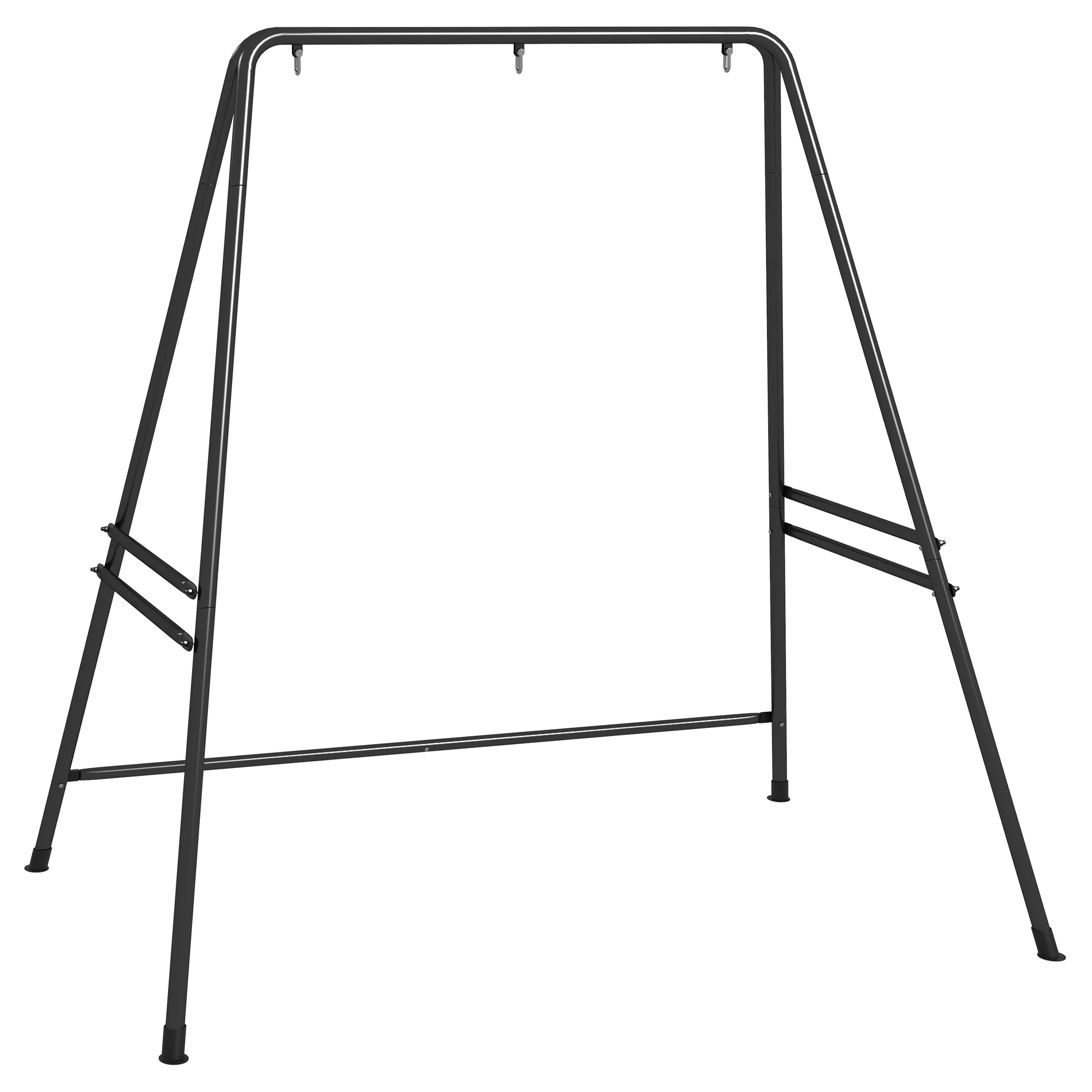 Hanging Heavy Duty Metal Frame Hammock Stand for Air Porch Swing Chair, Egg Cahir, Black - Image 12