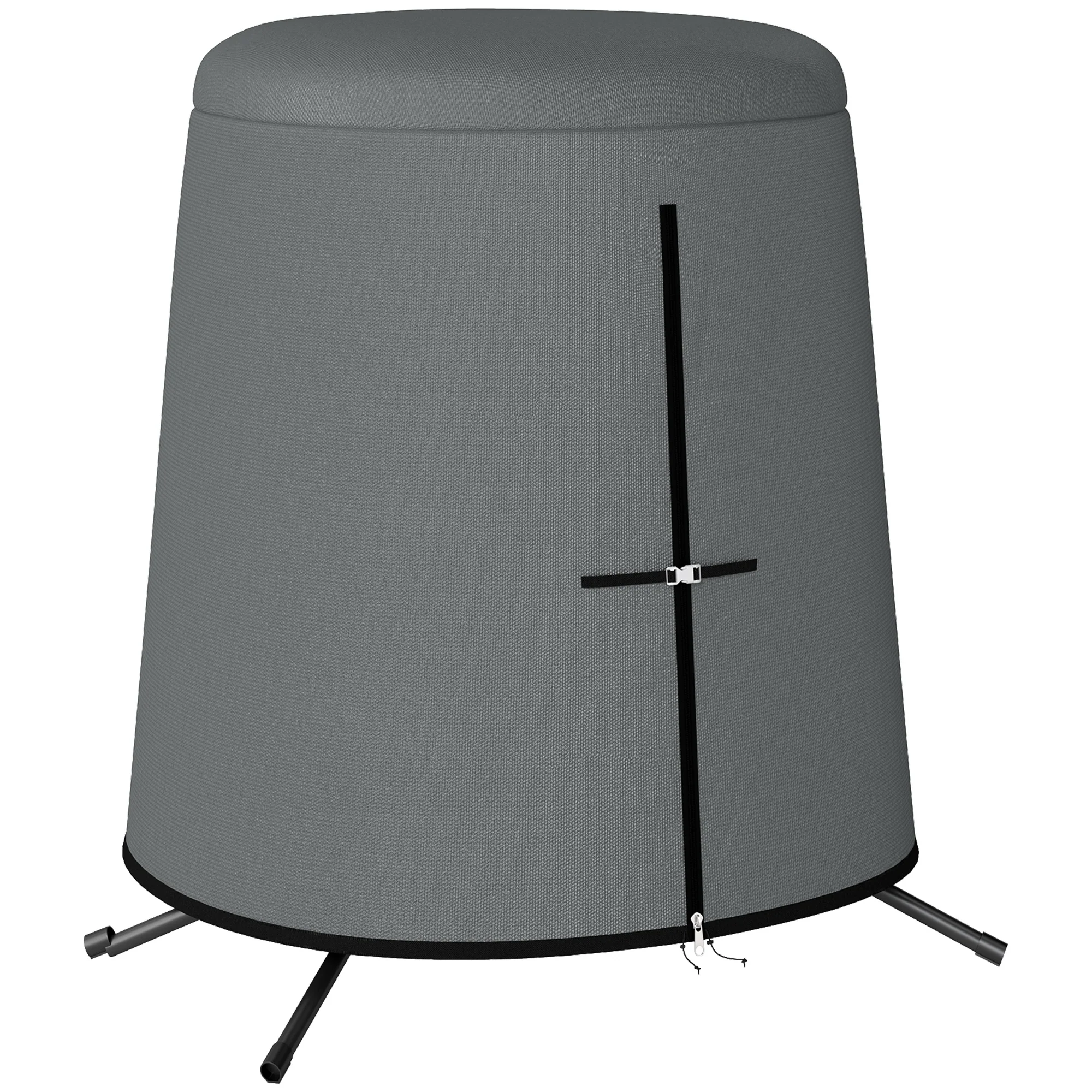 Hanging Egg Chair Cover, Outdoor Single Swing Chair Cover, Waterproof Anti-dust Furniture Protector with Zipper, 300D Oxford Fabric for 200 x 230 cm Stand, Grey - Image 12