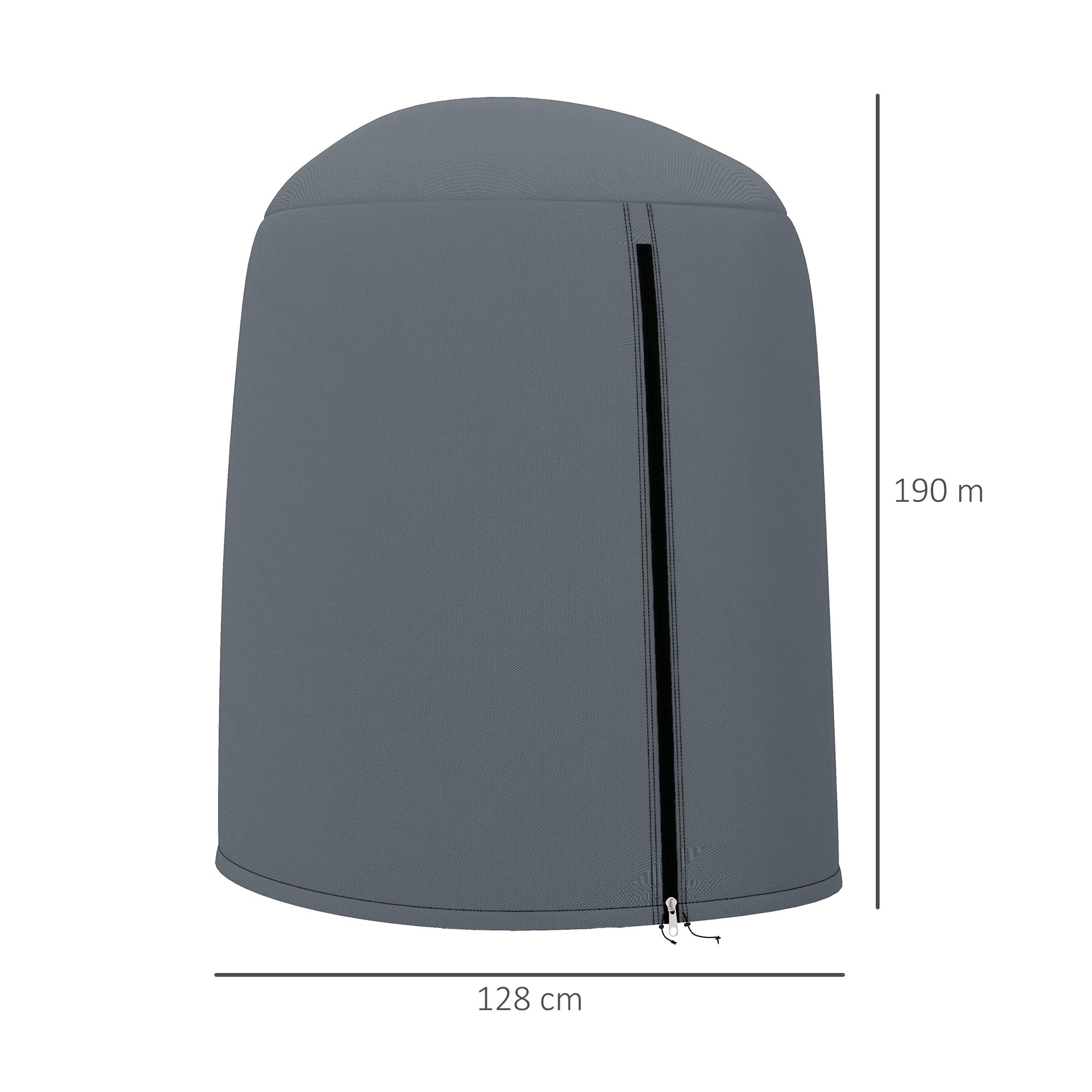 Hanging Egg Chair Cover, Outdoor Single Swing Chair Cover, Waterproof Anti-dust Furniture Protector with Zipper, 420D Oxford Fabric for ¦µ128 x 190H cm Stand, Grey - Image 5