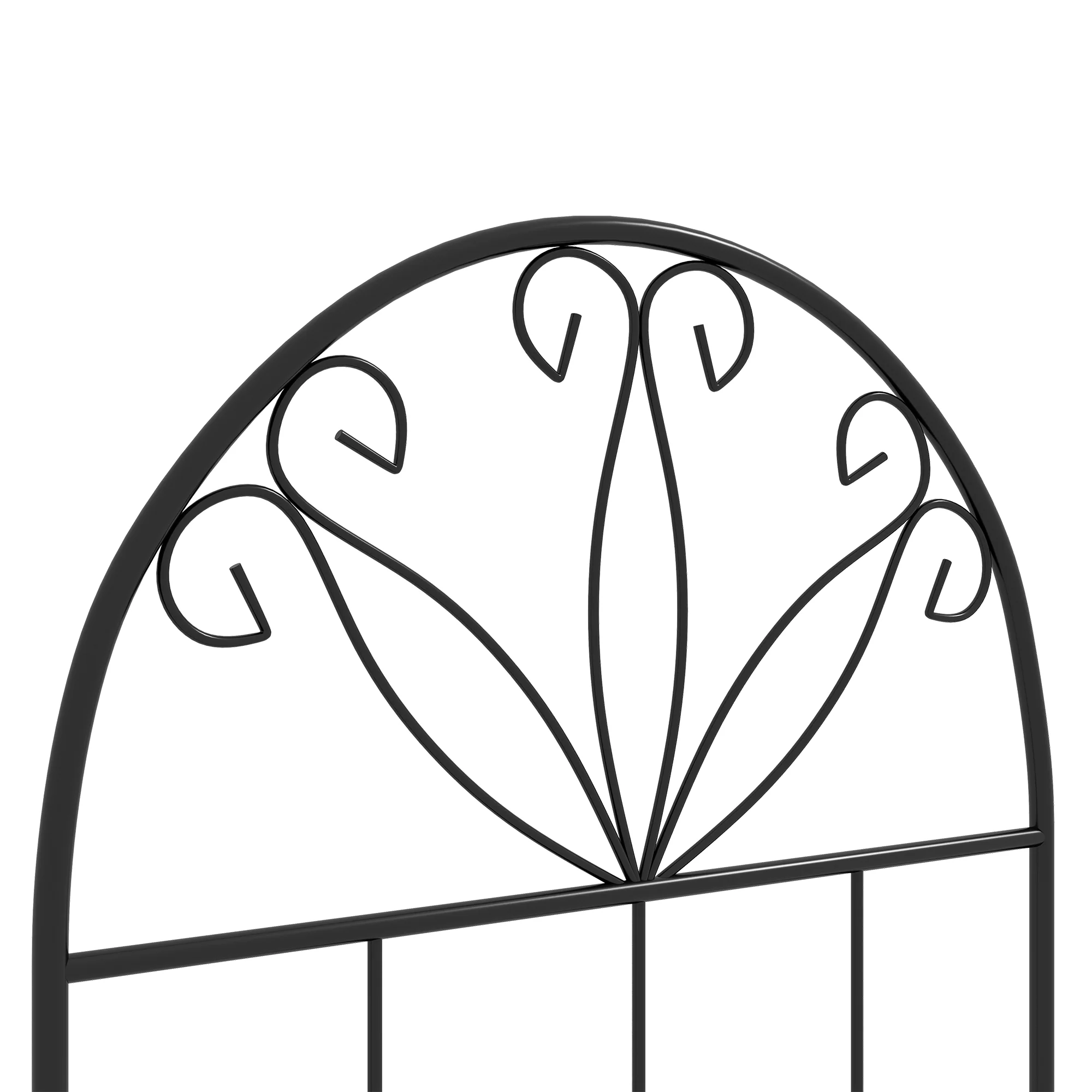 Metal Garden Trellis Pack of 2 for Climbing Plants, Arched Grid Trellis Panels, 20" x 47", Black - Image 11