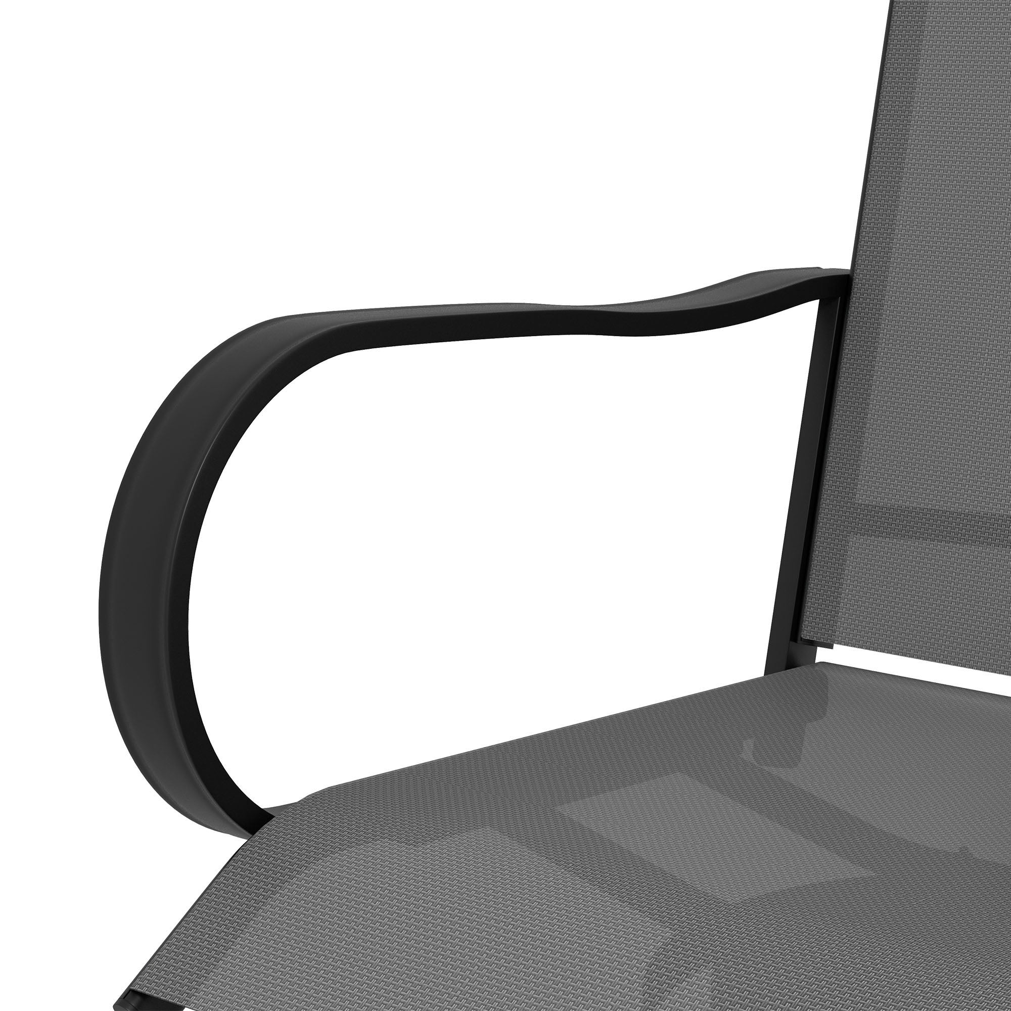 2 Pieces Outdoor Bar Stools, 360° Swivel Bar Height Chairs, 26.8" x 29.5" x 48.4", Grey - Image 11