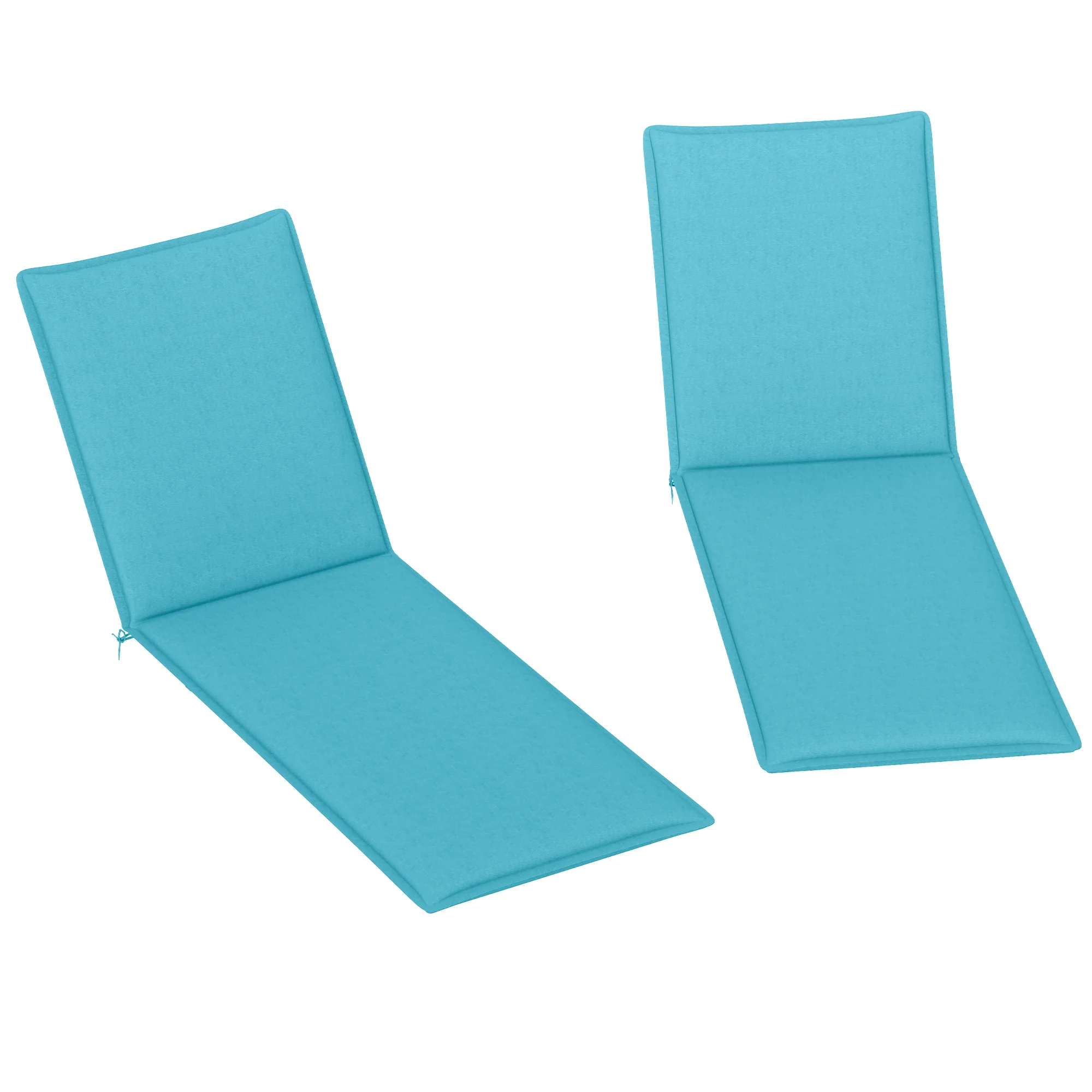 Outdoor Lounge Chair Cushion Set of 2, UPF50+ 200gsm Fabric and 25D High-Density Foam, Foldable Patio Chaise Lounge Cushion Set, Fade Resistant for Lawn Pool, 76" x 23", Light Blue - Image 12