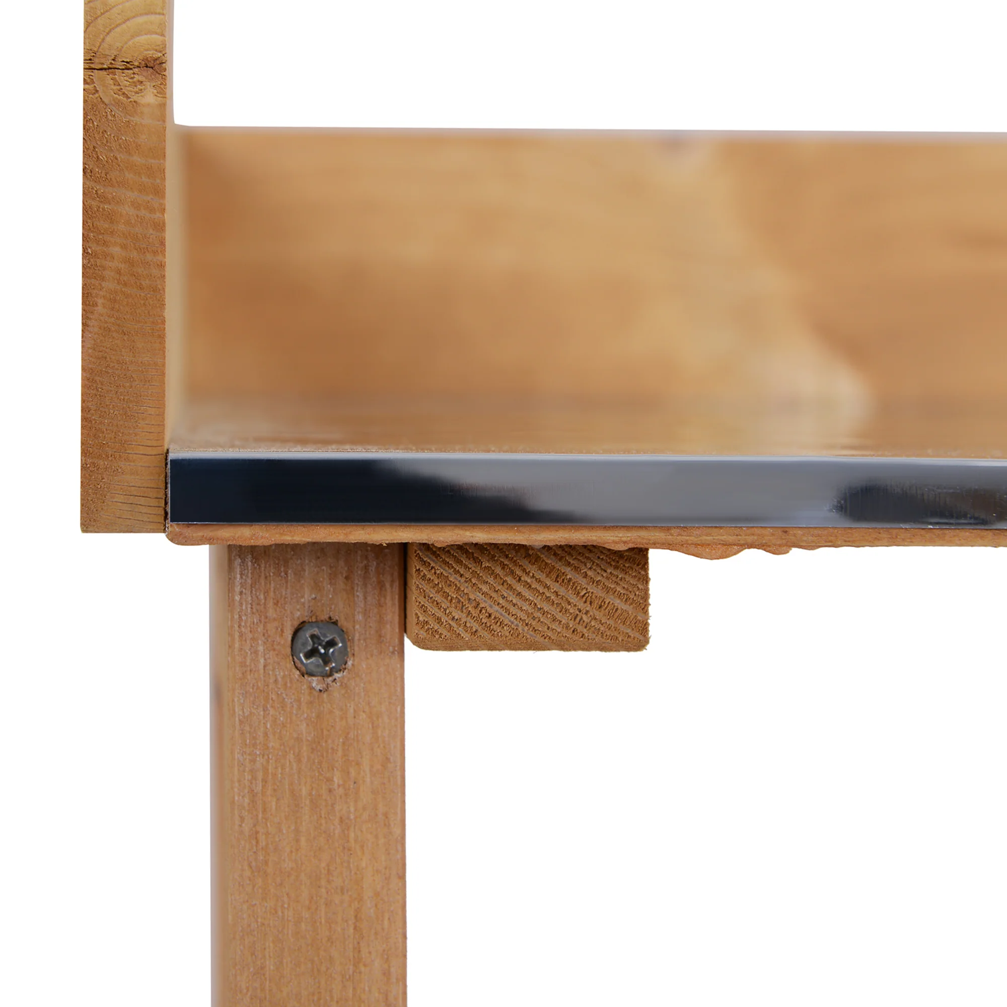 Outdoor Garden Wooden Potting Bench Work Station Table Tool Storage Shelf w/ Hooks, Natural - Image 9